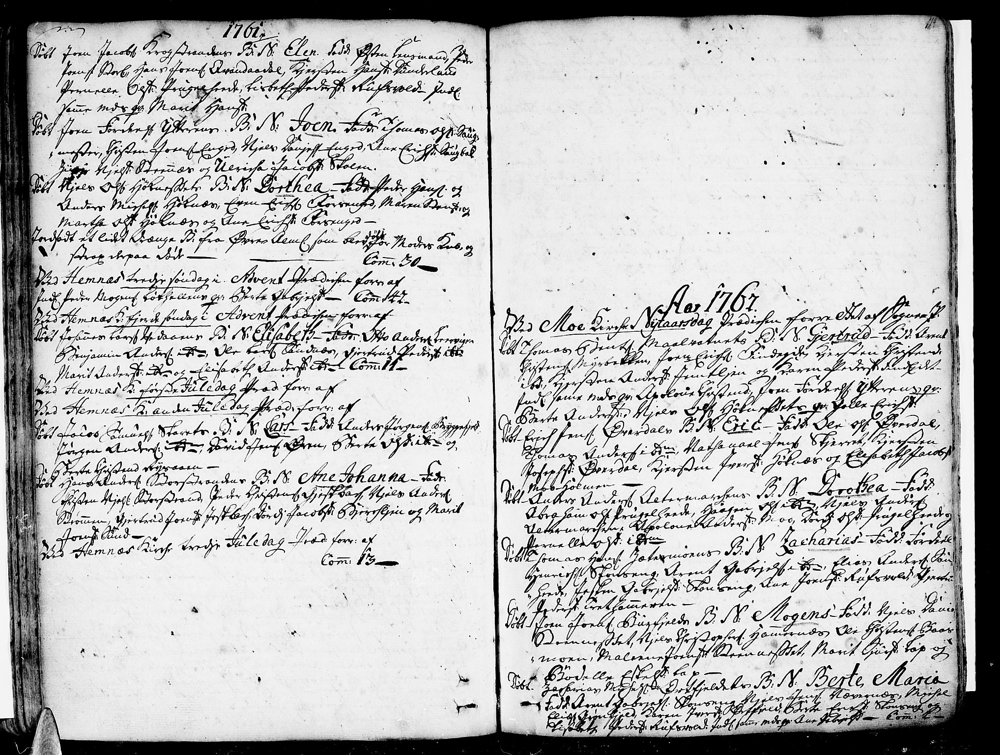 Ministerialprotokoller, klokkerbøker og fødselsregistre - Nordland, SAT/A-1459/825/L0348: Parish register (official) no. 825A04, 1752-1788, p. 114