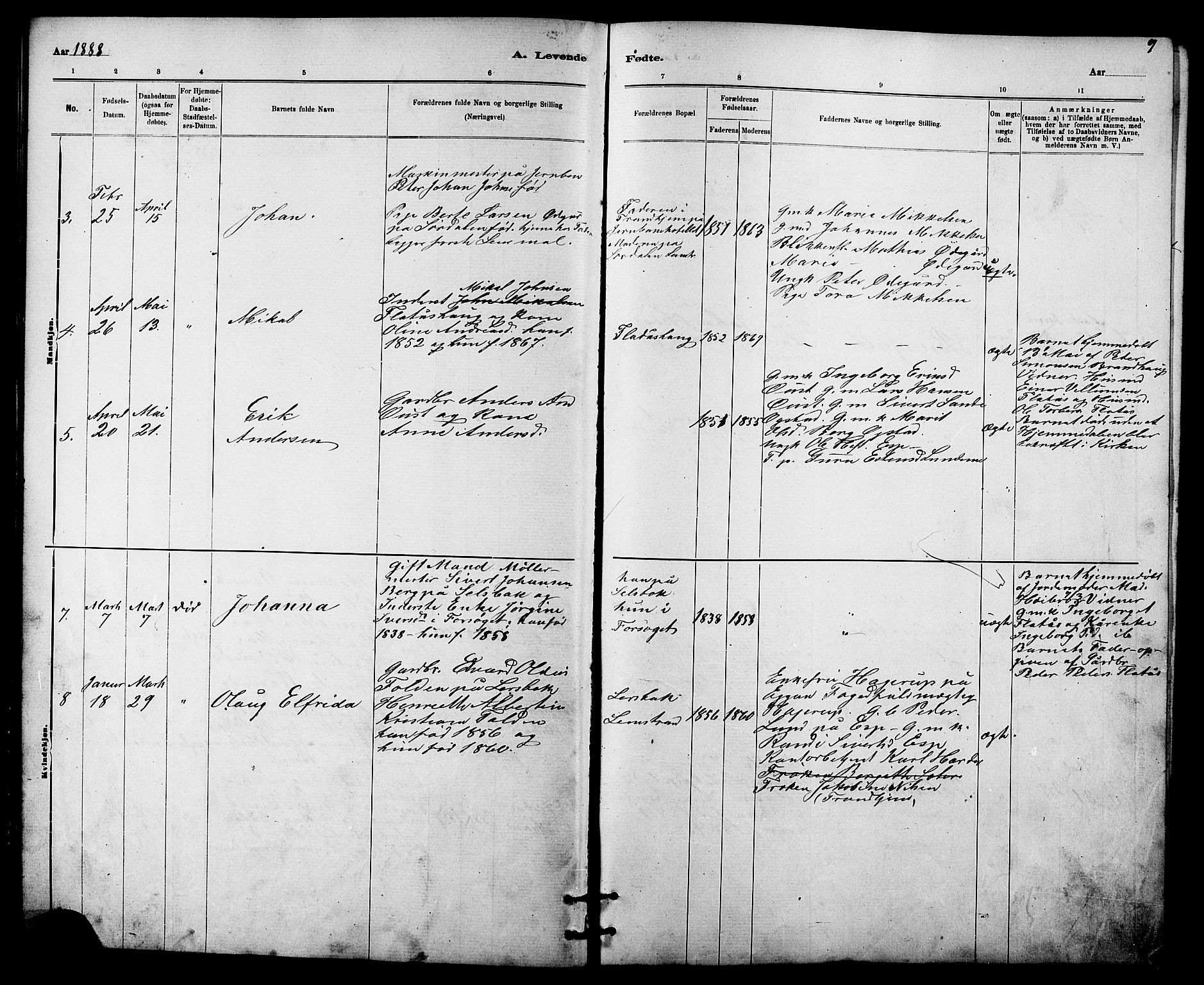 Ministerialprotokoller, klokkerbøker og fødselsregistre - Sør-Trøndelag, AV/SAT-A-1456/613/L0395: Parish register (copy) no. 613C03, 1887-1909, p. 9