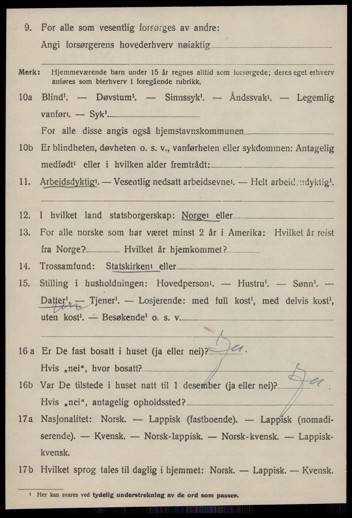 SAT, 1920 census for Selbu, 1920, p. 7855