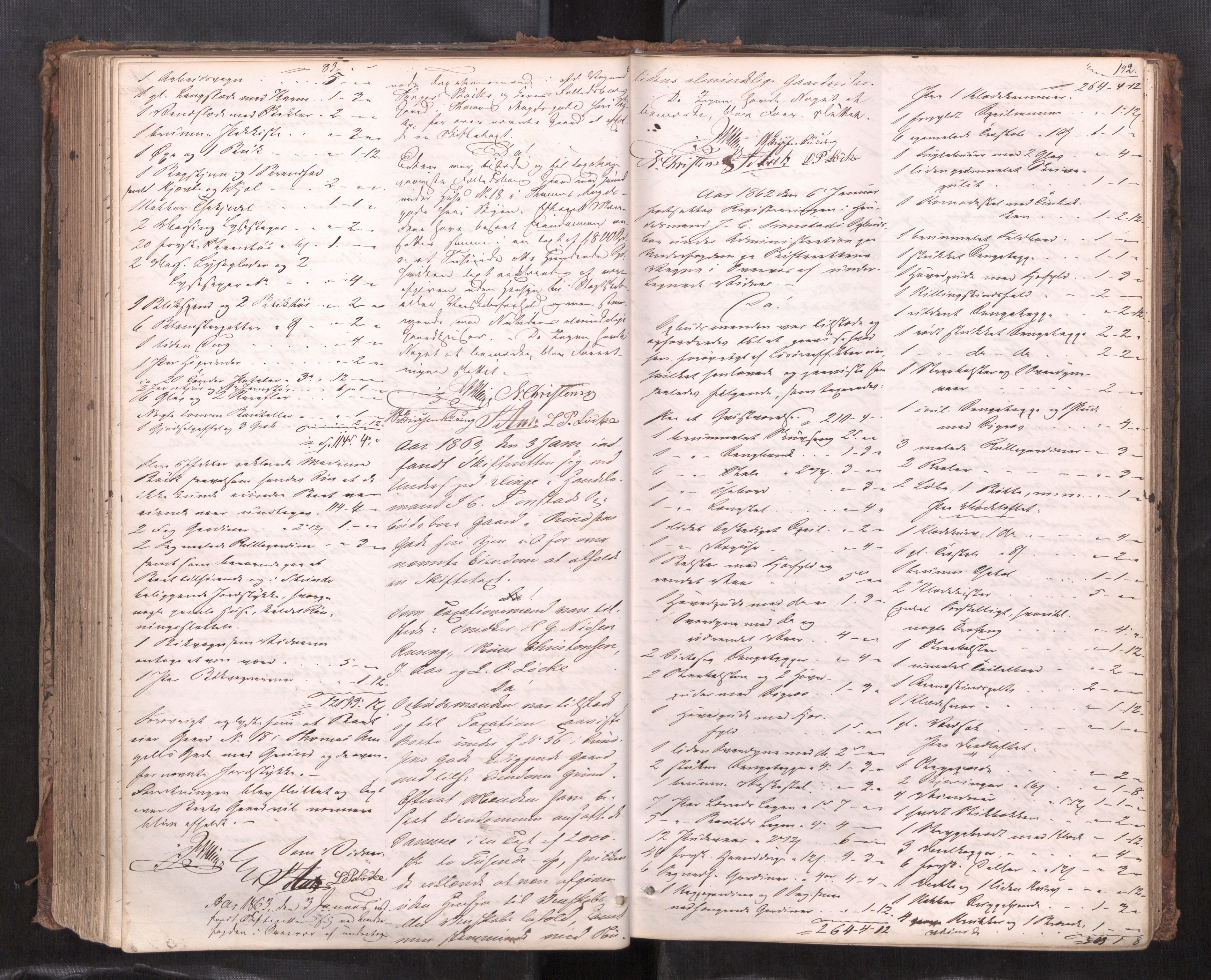 Trondheim byfogd, AV/SAT-A-0003/1/3/3C/L0003: Skifteregistreringsprotokoll - 12/12-19/3. (m/ register) U, 1860-1864, p. 192