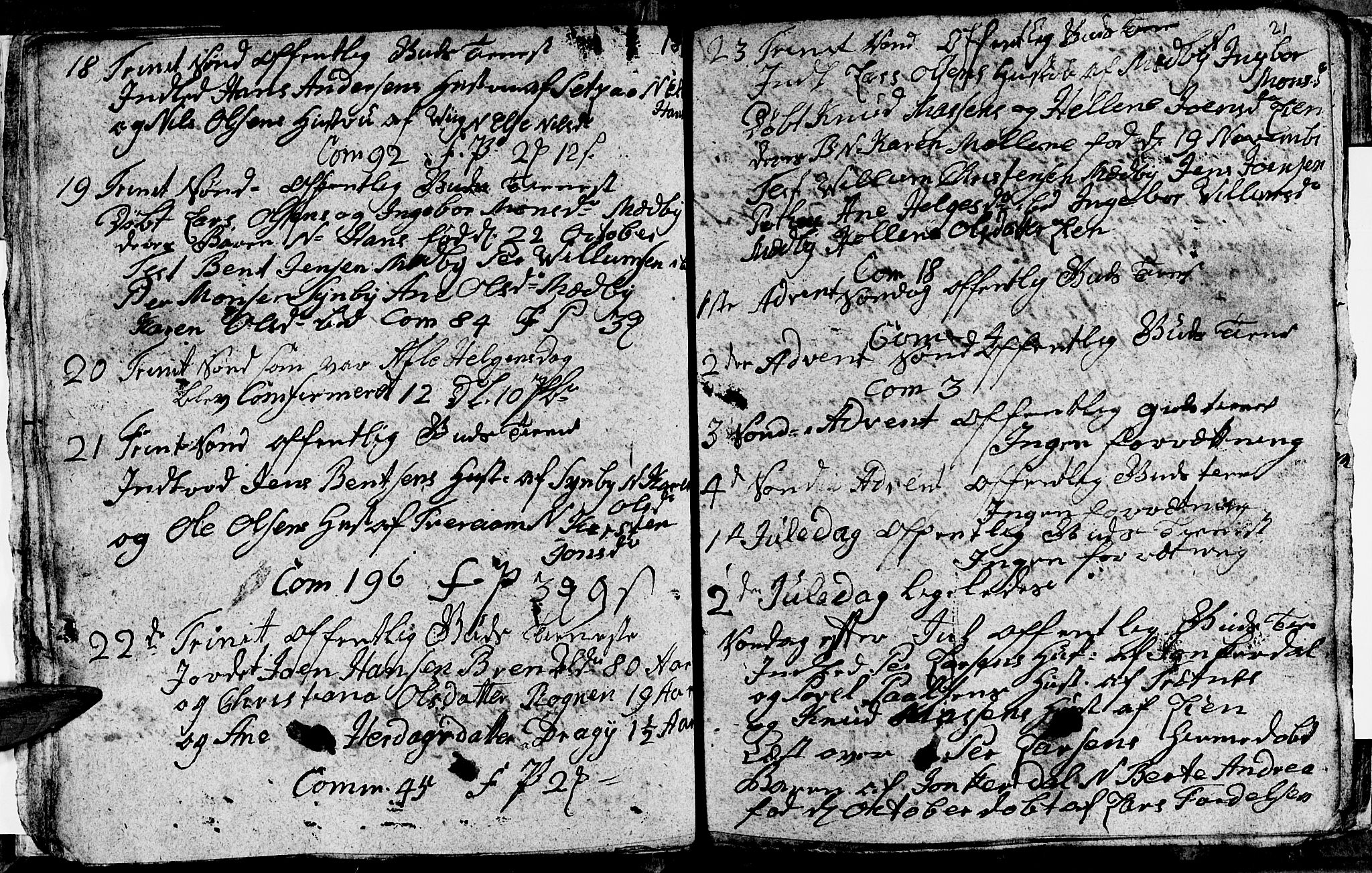 Ministerialprotokoller, klokkerbøker og fødselsregistre - Nordland, AV/SAT-A-1459/847/L0675: Parish register (copy) no. 847C03, 1808-1820, p. 21