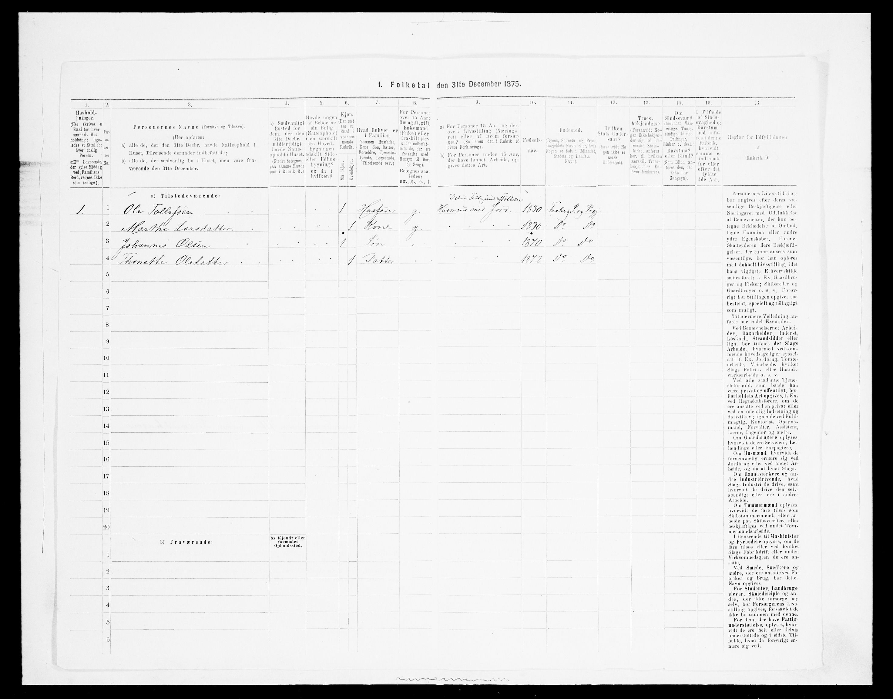 SAH, 1875 census for 0524L Fåberg/Fåberg og Lillehammer, 1875, p. 1100