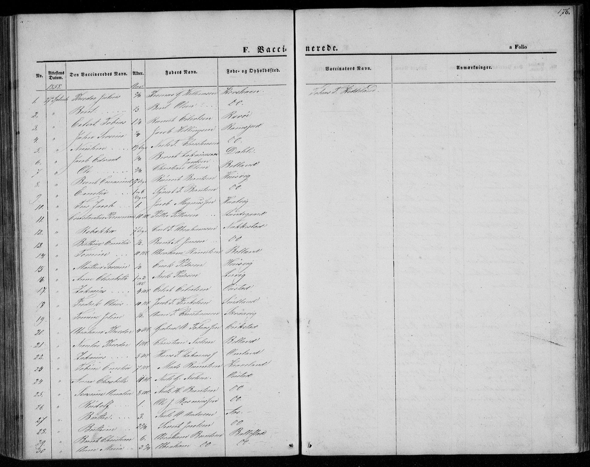 Lyngdal sokneprestkontor, AV/SAK-1111-0029/F/Fa/Faa/L0002: Parish register (official) no. A 2, 1858-1870, p. 176