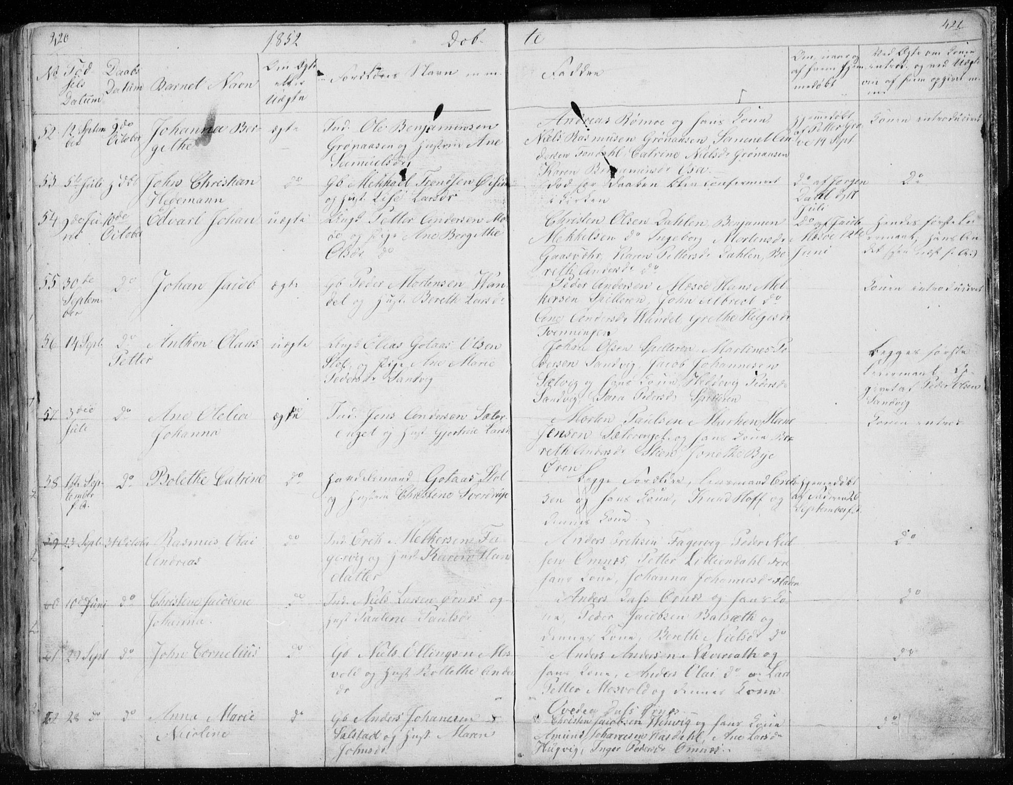 Ministerialprotokoller, klokkerbøker og fødselsregistre - Nordland, AV/SAT-A-1459/843/L0632: Parish register (copy) no. 843C01, 1833-1853, p. 420-421