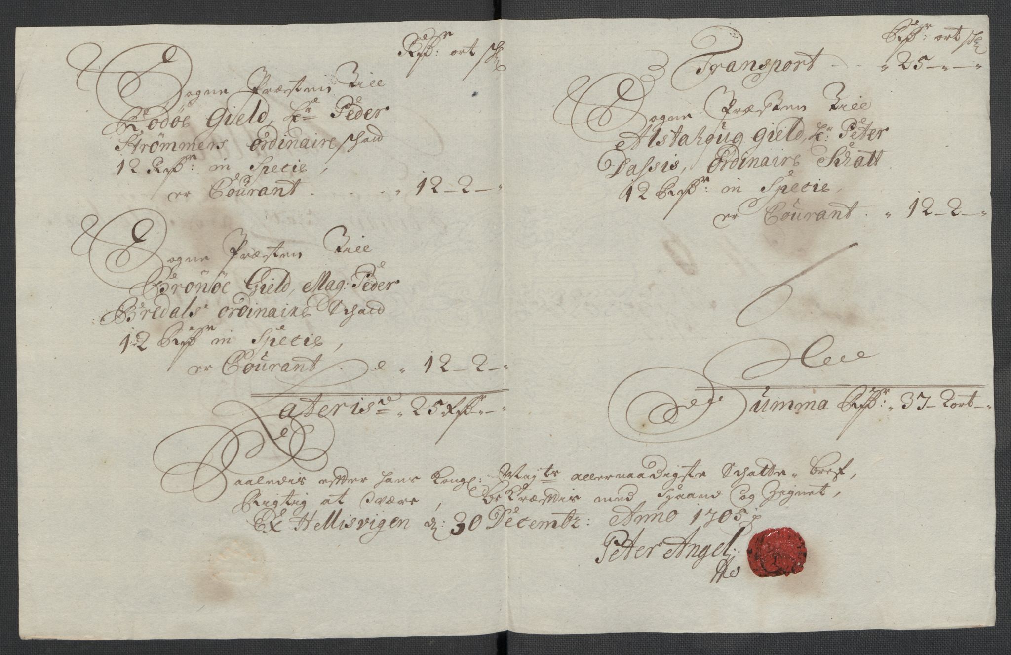 Rentekammeret inntil 1814, Reviderte regnskaper, Fogderegnskap, AV/RA-EA-4092/R65/L4508: Fogderegnskap Helgeland, 1702-1705, p. 467