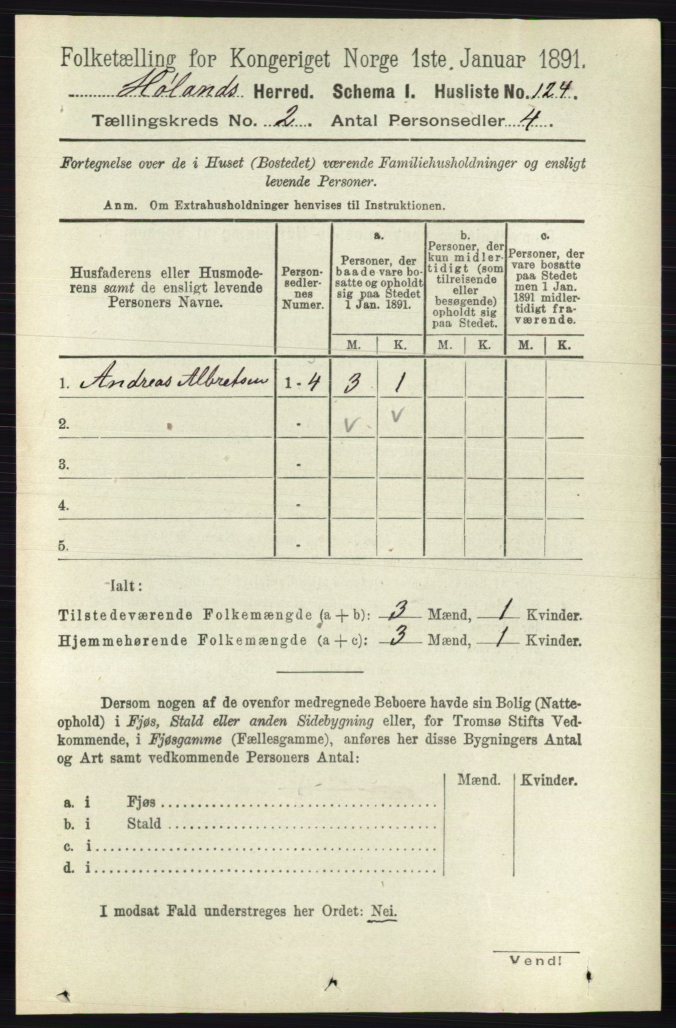 RA, 1891 census for 0221 Høland, 1891, p. 930