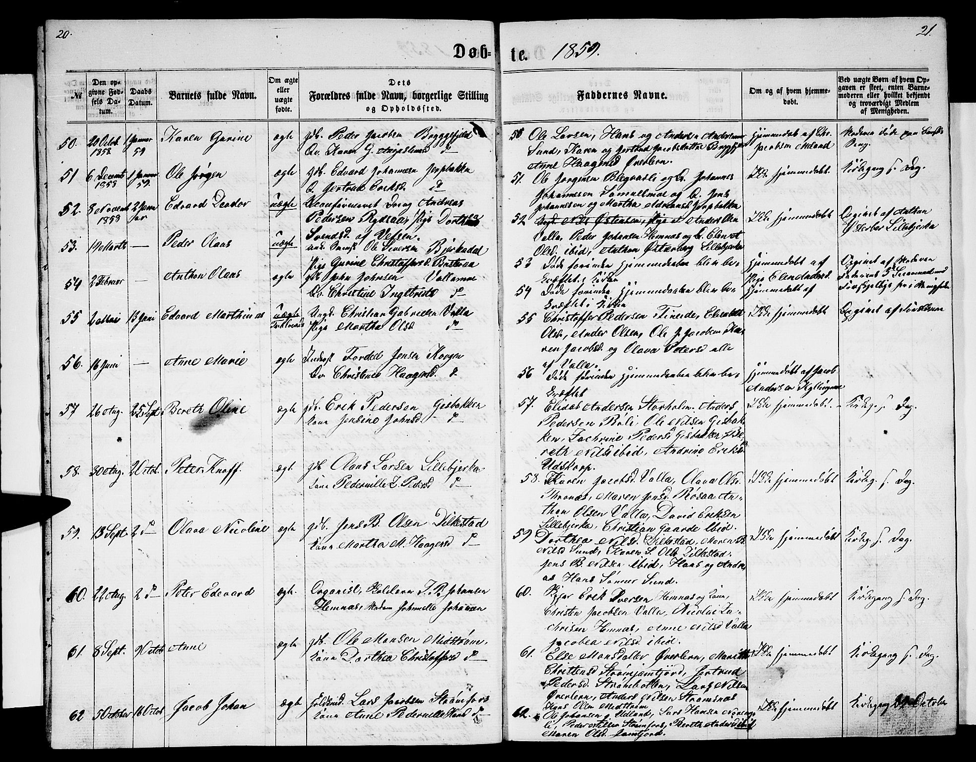 Ministerialprotokoller, klokkerbøker og fødselsregistre - Nordland, AV/SAT-A-1459/825/L0365: Parish register (copy) no. 825C02, 1858-1873, p. 20-21