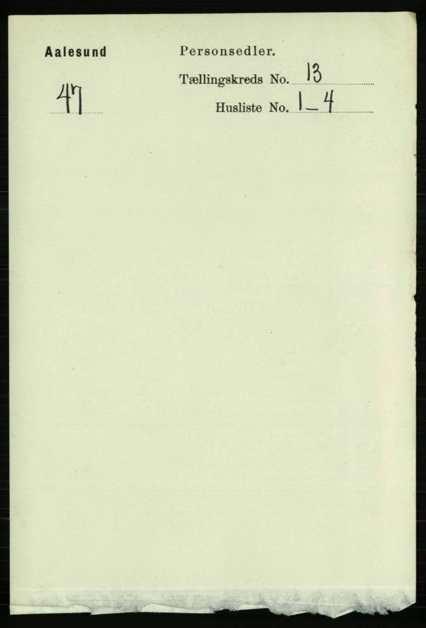 RA, 1891 census for 1501 Ålesund, 1891, p. 7891