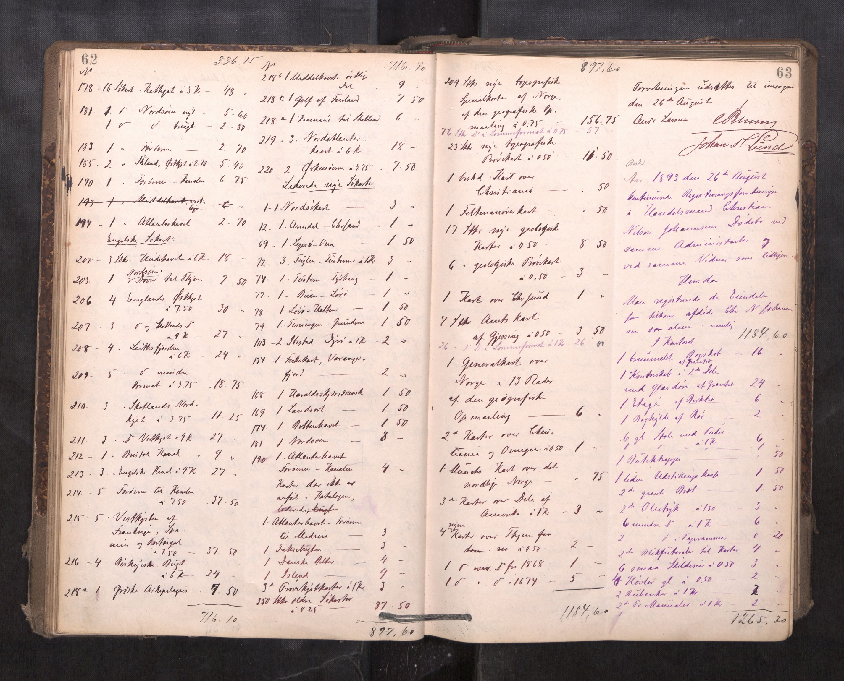 Trondheim byfogd, AV/SAT-A-0003/1/3/3C/L0015: Skifteregistreringsprotokoll - 24/2-21/3 (u/ register), 1893-1899, p. 62-63