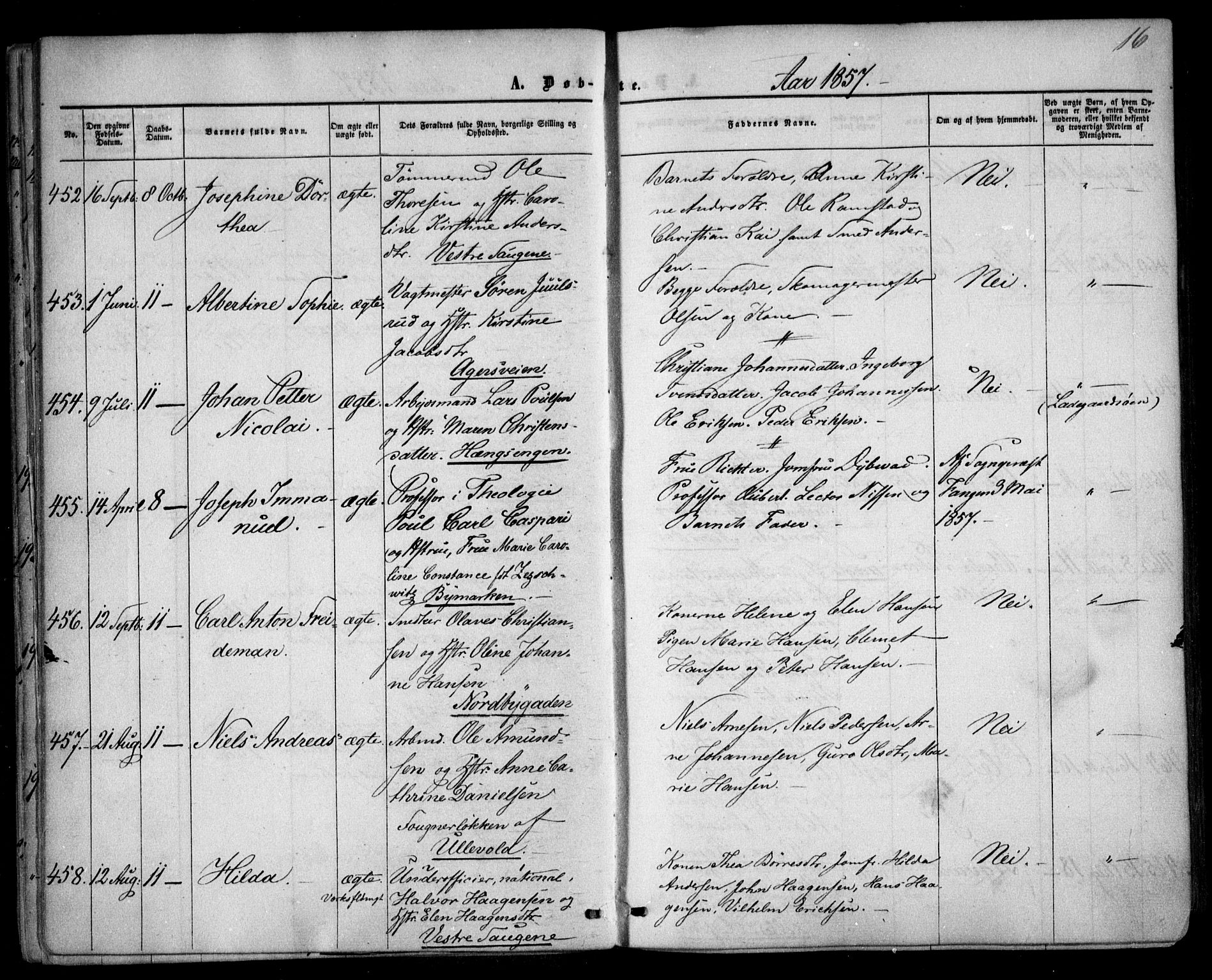 Vestre Aker prestekontor Kirkebøker, AV/SAO-A-10025/F/Fa/L0003: Parish register (official) no. 3, 1857-1868, p. 16