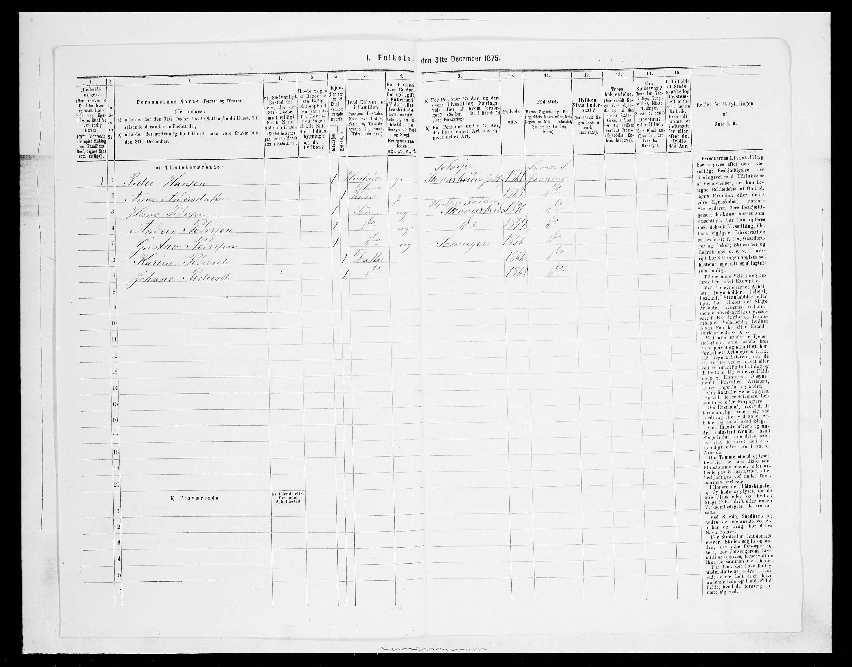 SAH, 1875 census for 0532P Jevnaker, 1875, p. 434