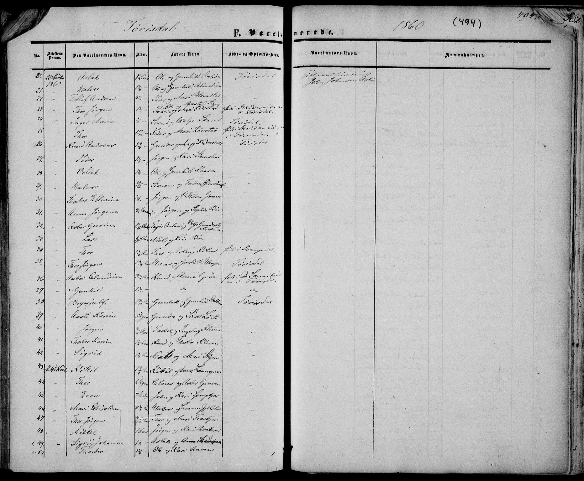 Drangedal kirkebøker, AV/SAKO-A-258/F/Fa/L0008: Parish register (official) no. 8, 1857-1871, p. 494