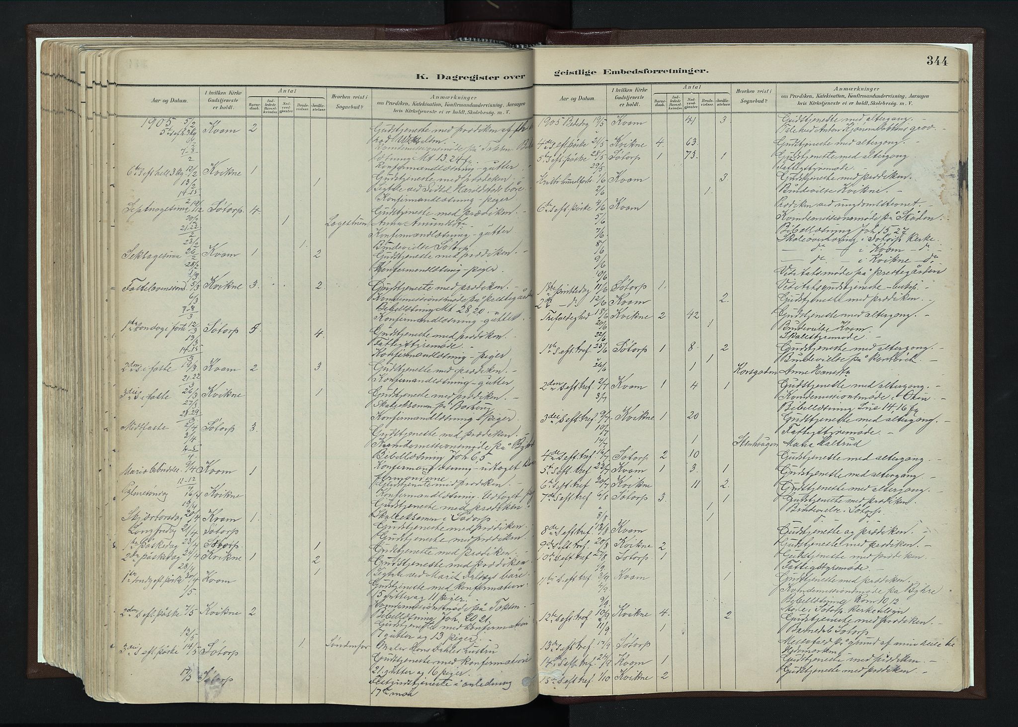 Nord-Fron prestekontor, AV/SAH-PREST-080/H/Ha/Haa/L0004: Parish register (official) no. 4, 1884-1914, p. 344