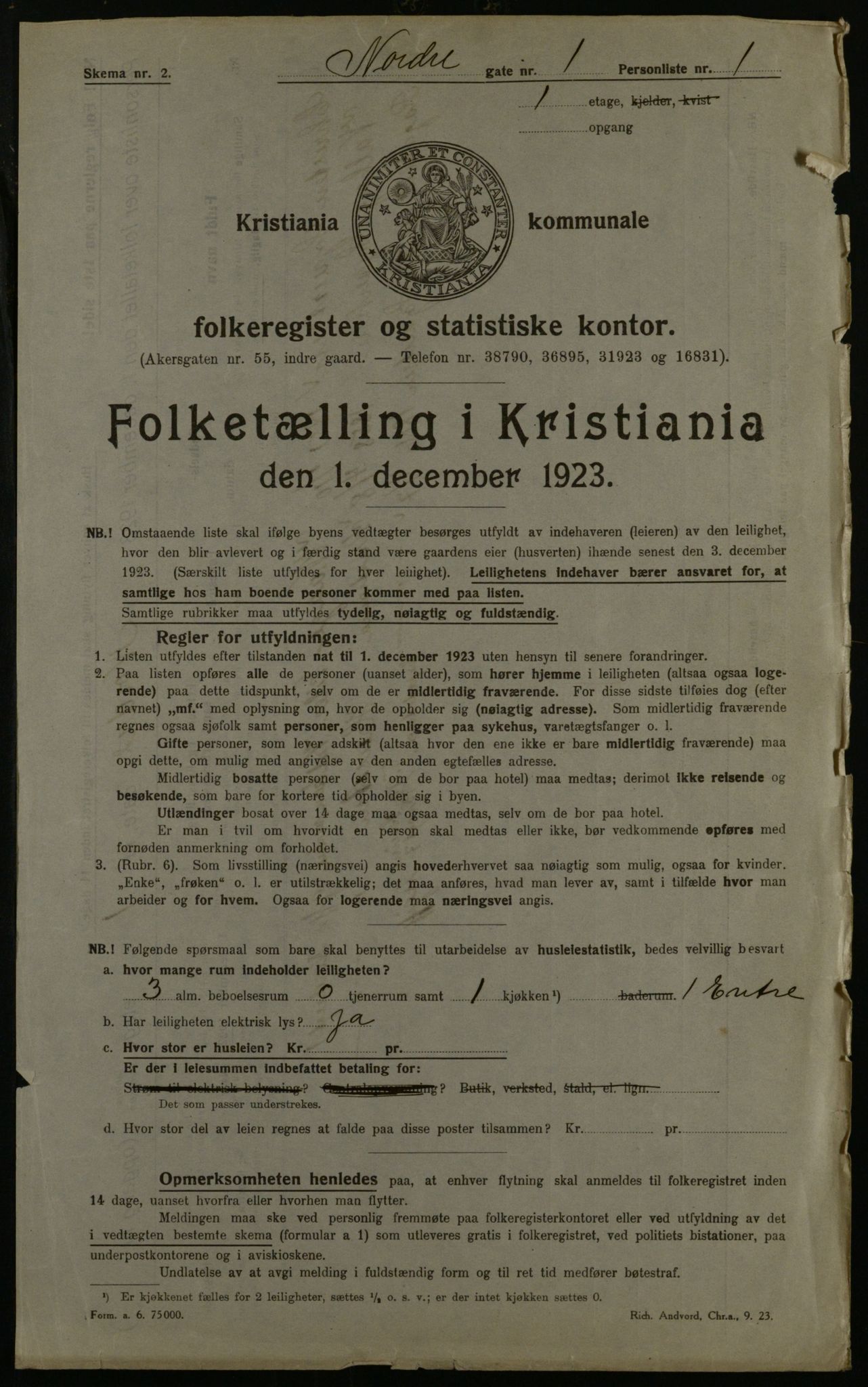 OBA, Municipal Census 1923 for Kristiania, 1923, p. 80279