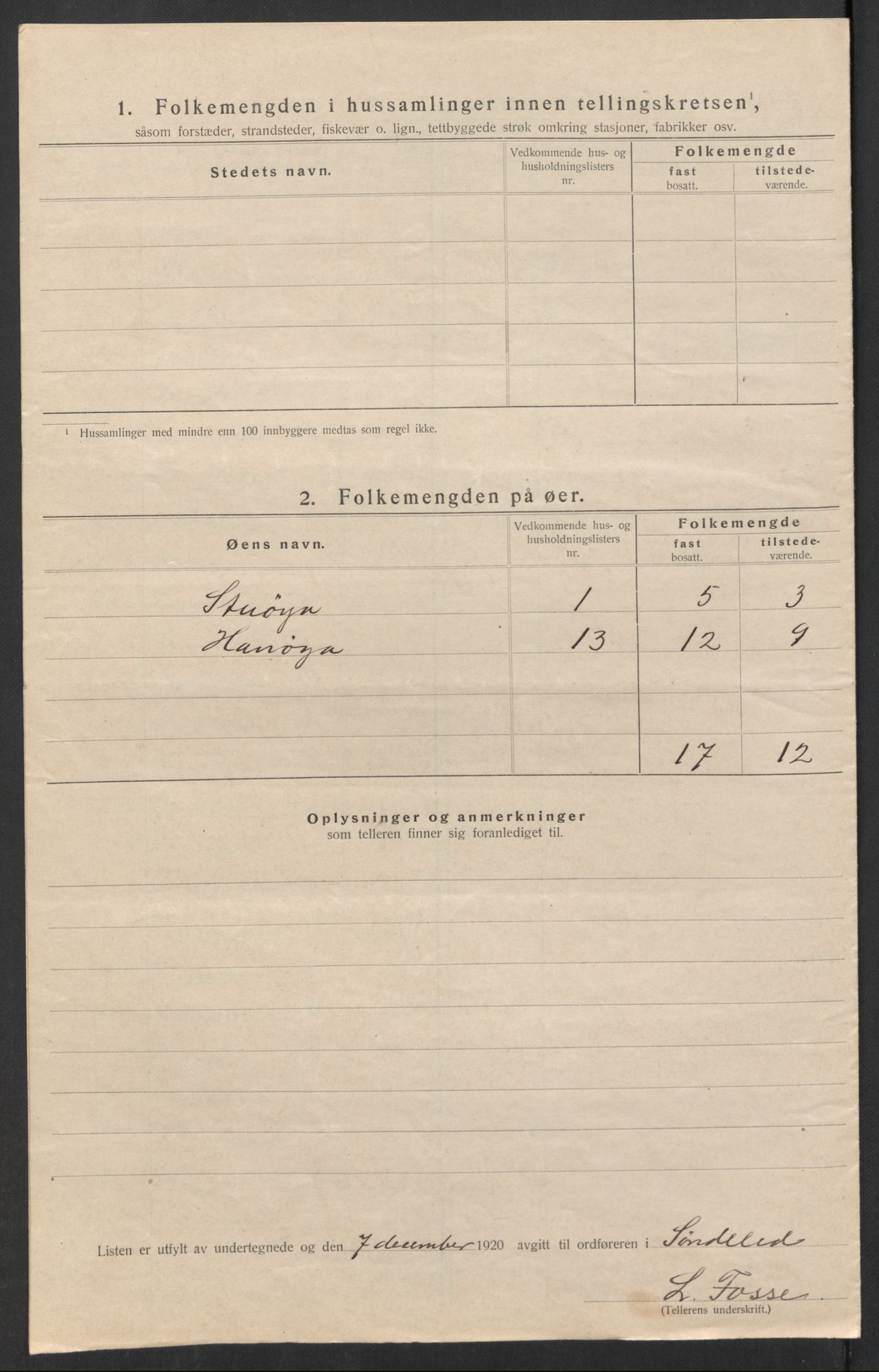 SAK, 1920 census for Søndeled, 1920, p. 17
