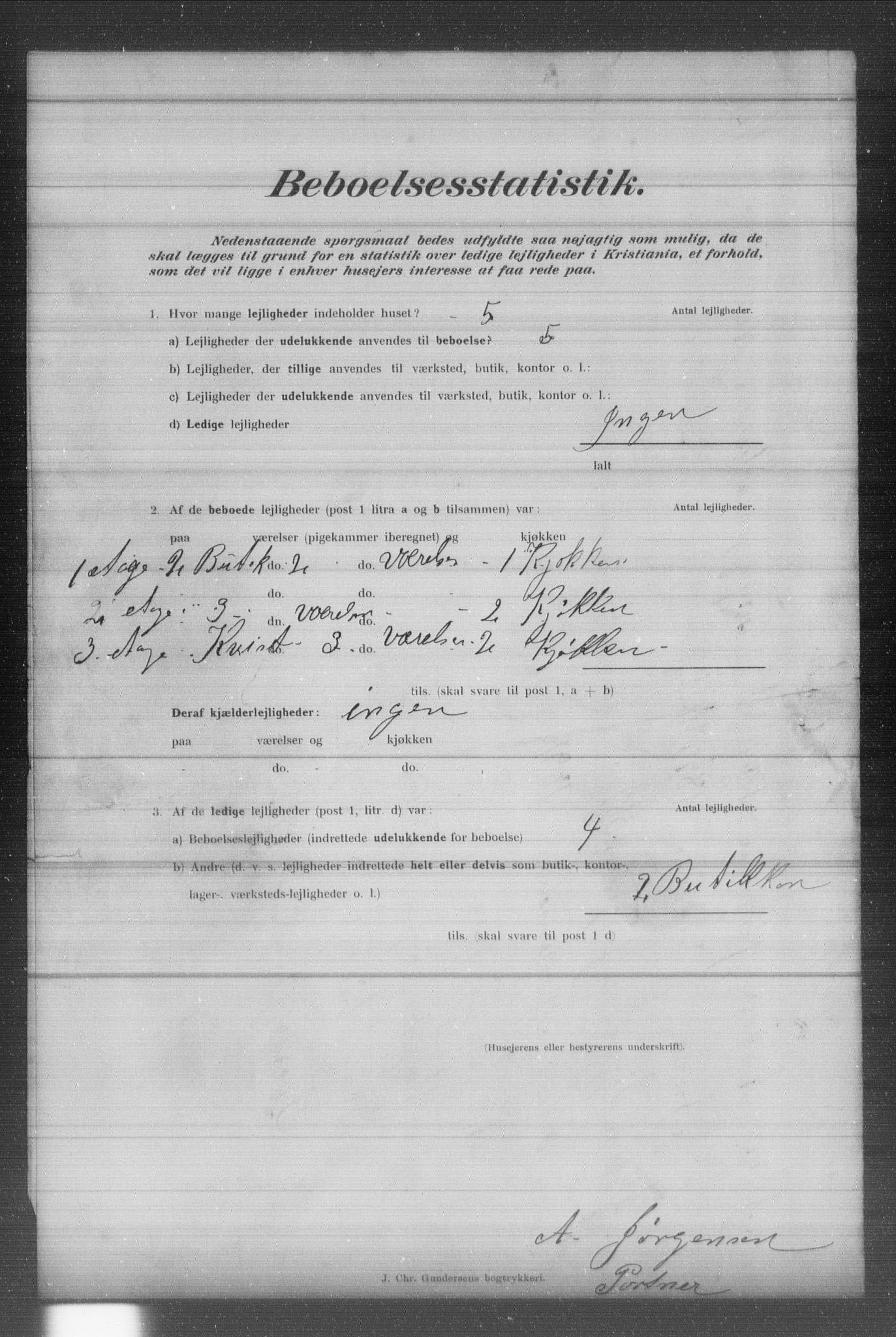 OBA, Municipal Census 1902 for Kristiania, 1902, p. 1583