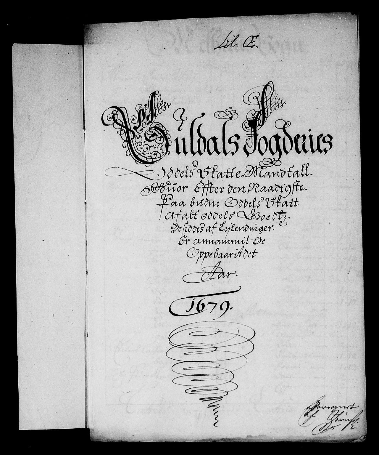 Rentekammeret inntil 1814, Reviderte regnskaper, Stiftamtstueregnskaper, Trondheim stiftamt og Nordland amt, RA/EA-6044/R/Re/L0054: Trondheim stiftamt og Nordland amt, 1679