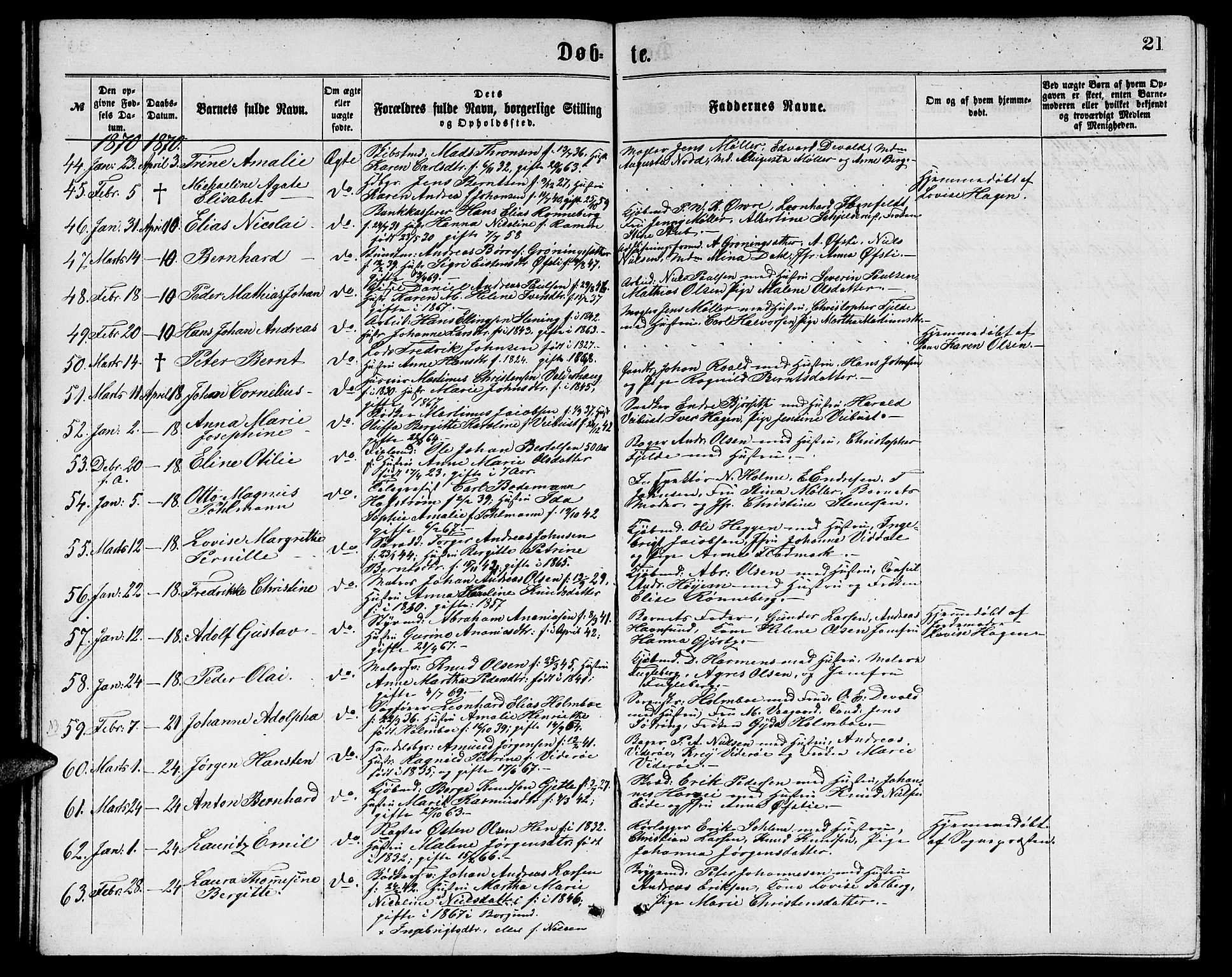 Ministerialprotokoller, klokkerbøker og fødselsregistre - Møre og Romsdal, AV/SAT-A-1454/529/L0465: Parish register (copy) no. 529C02, 1868-1877, p. 21