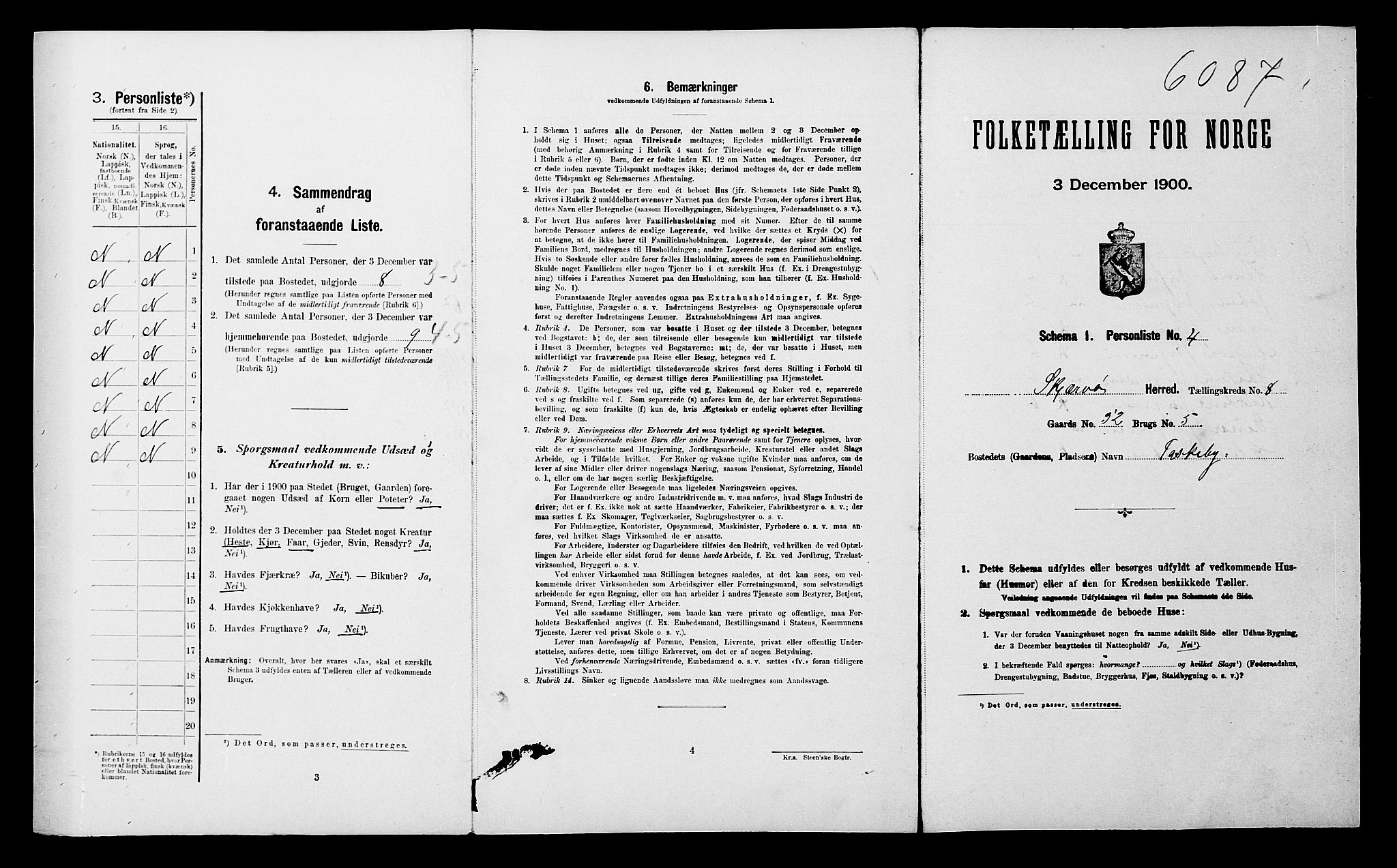 SATØ, 1900 census for Skjervøy, 1900, p. 726