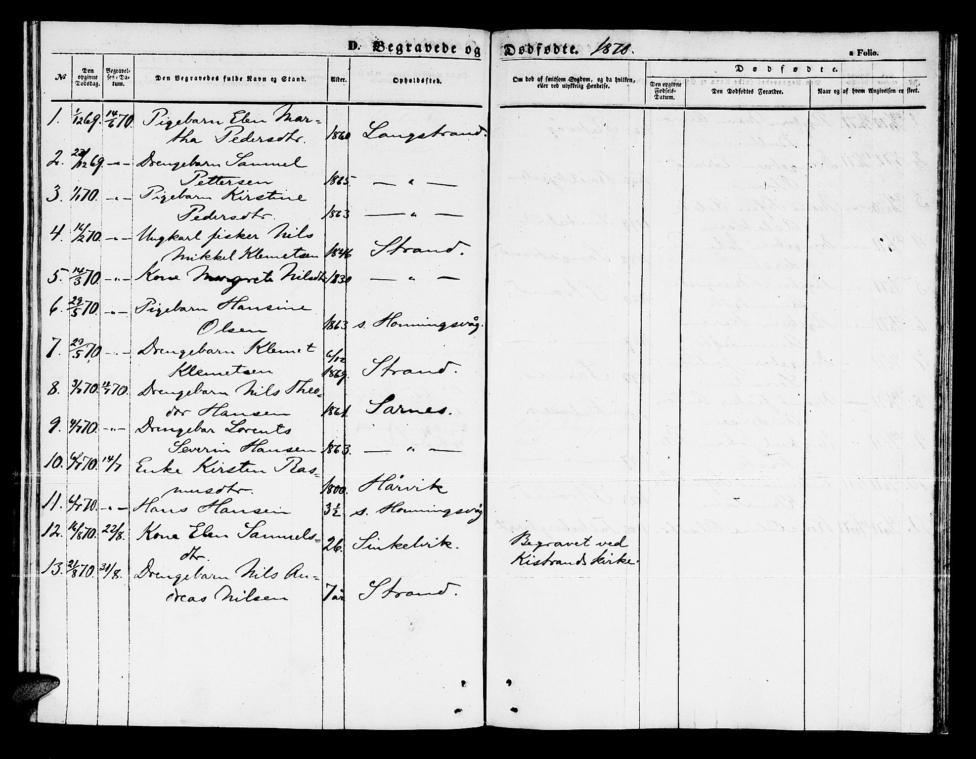 Måsøy sokneprestkontor, SATØ/S-1348/H/Hb/L0003klokker: Parish register (copy) no. 3, 1861-1886