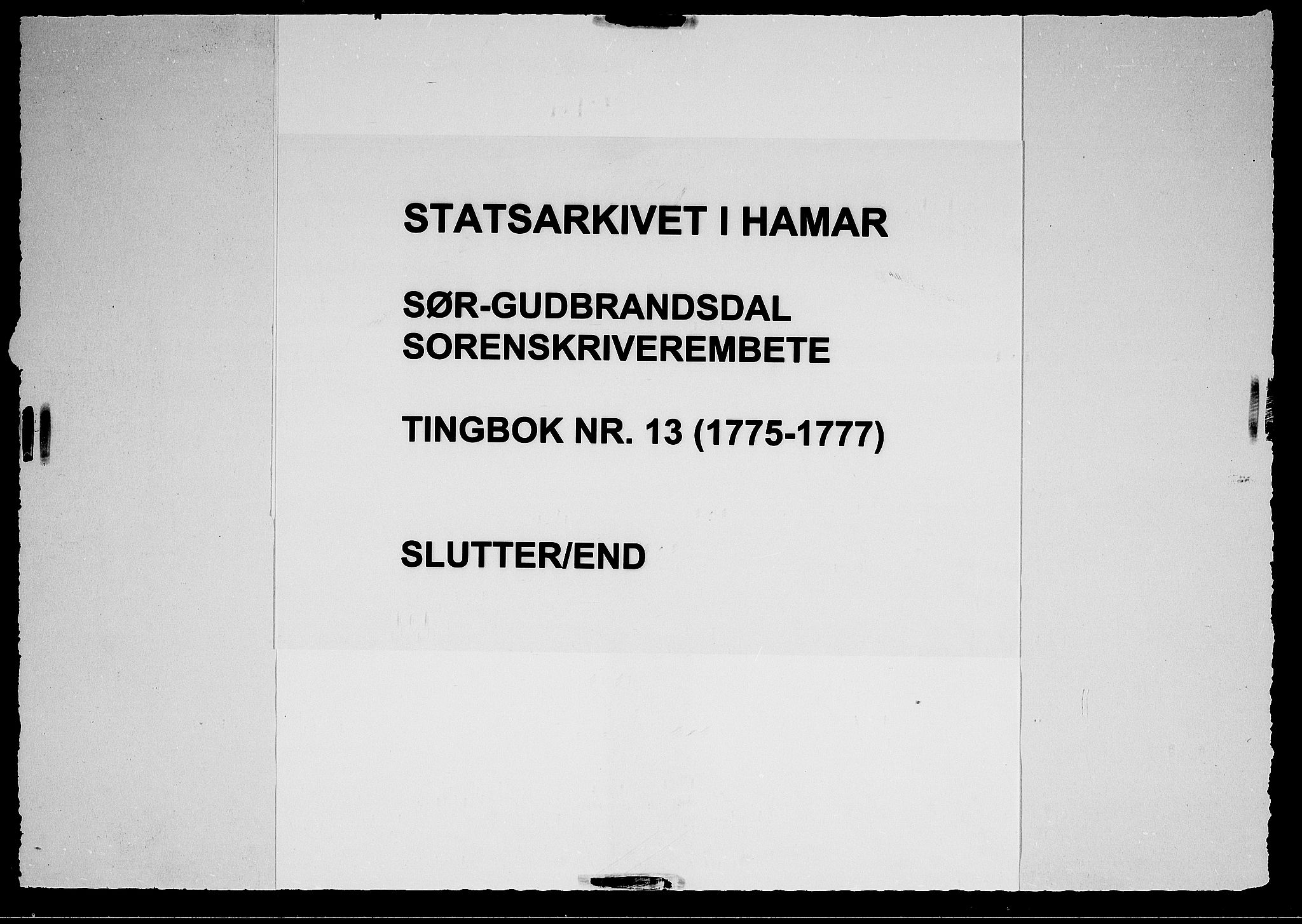 Sør-Gudbrandsdal tingrett, AV/SAH-TING-004/G/Gb/Gba/L0013: Tingbok, 1775-1777