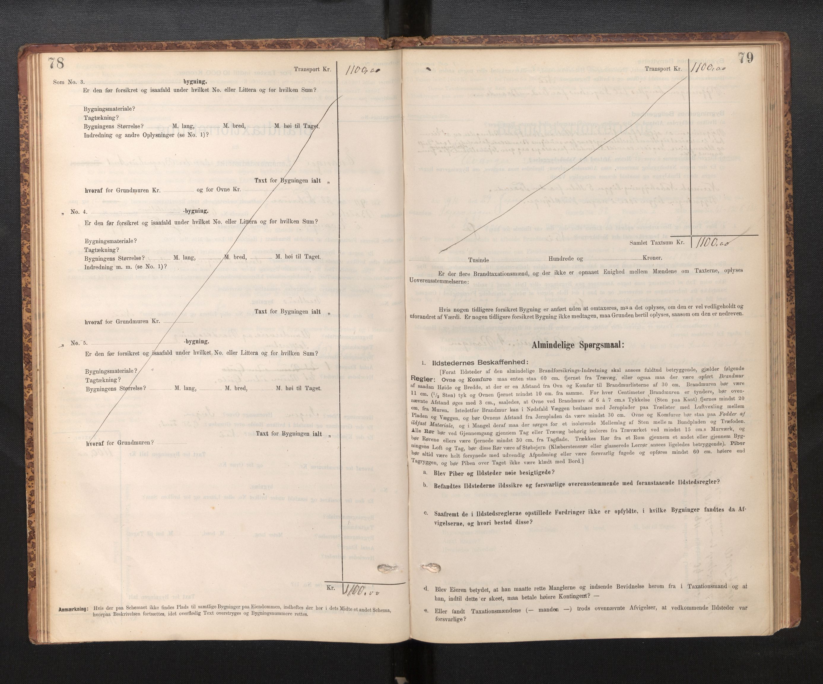 Lensmannen i Evanger, SAB/A-31701/0012/L0005: Branntakstprotokoll, skjematakst, 1895-1935, p. 78-79