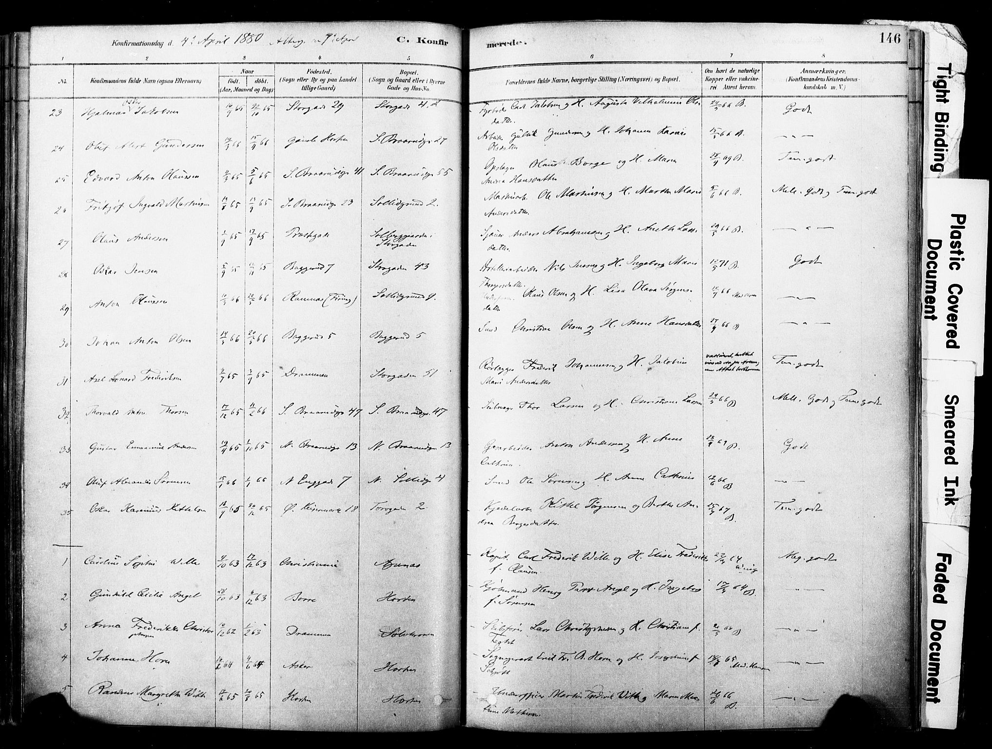 Horten kirkebøker, AV/SAKO-A-348/F/Fa/L0003: Parish register (official) no. 3, 1878-1887, p. 146