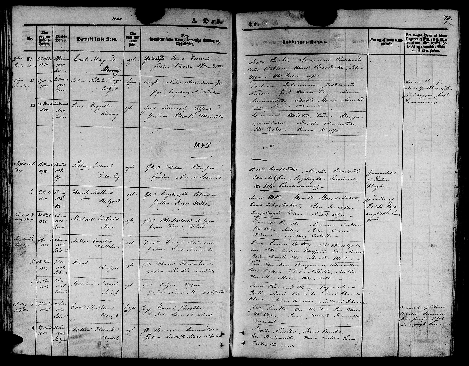 Ministerialprotokoller, klokkerbøker og fødselsregistre - Sør-Trøndelag, SAT/A-1456/657/L0703: Parish register (official) no. 657A04, 1831-1846, p. 79