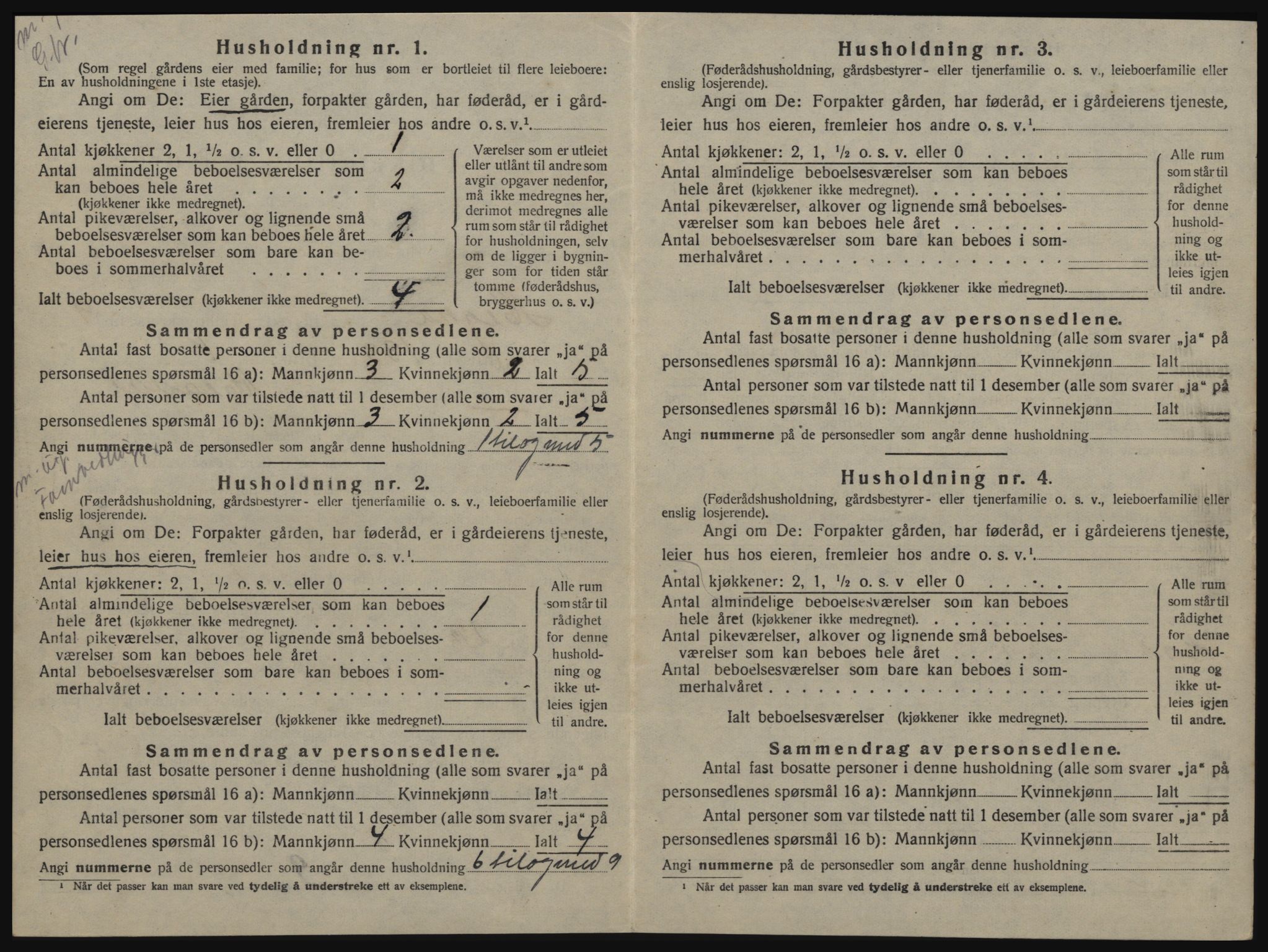 SAT, 1920 census for Hegra, 1920, p. 995