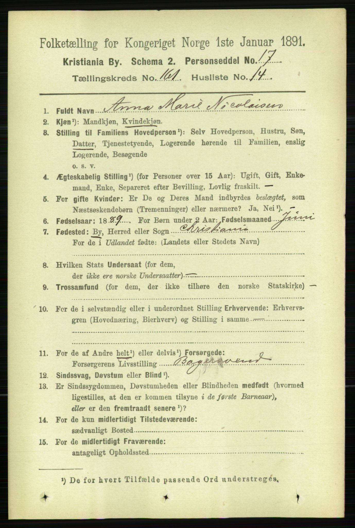 RA, 1891 census for 0301 Kristiania, 1891, p. 91842