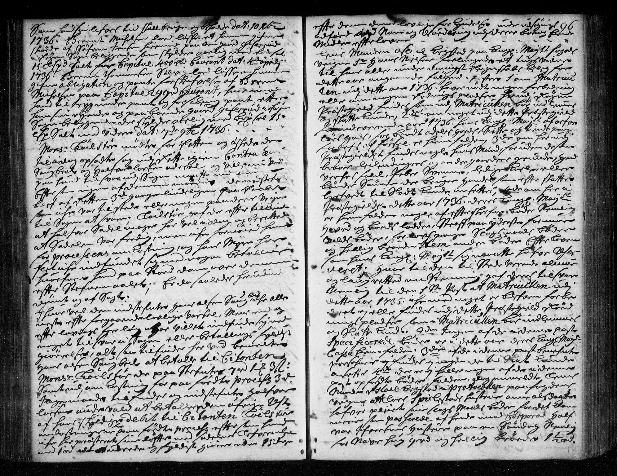 Lier, Røyken og Hurum sorenskriveri, AV/SAKO-A-89/F/Fa/L0048: Tingbok, 1736-1738, p. 96