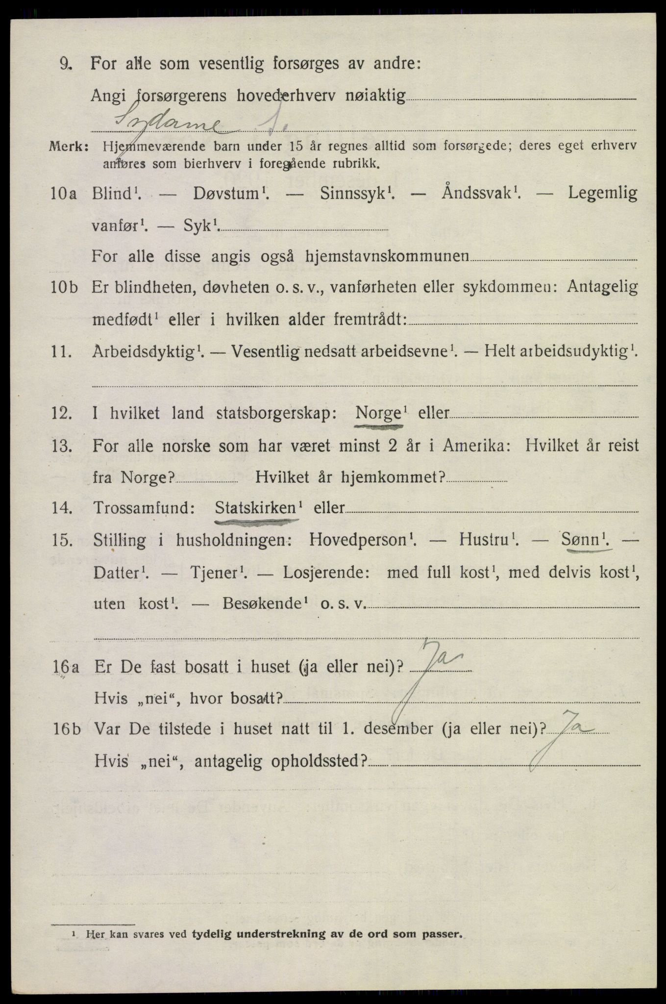 SAKO, 1920 census for Holla, 1920, p. 2368