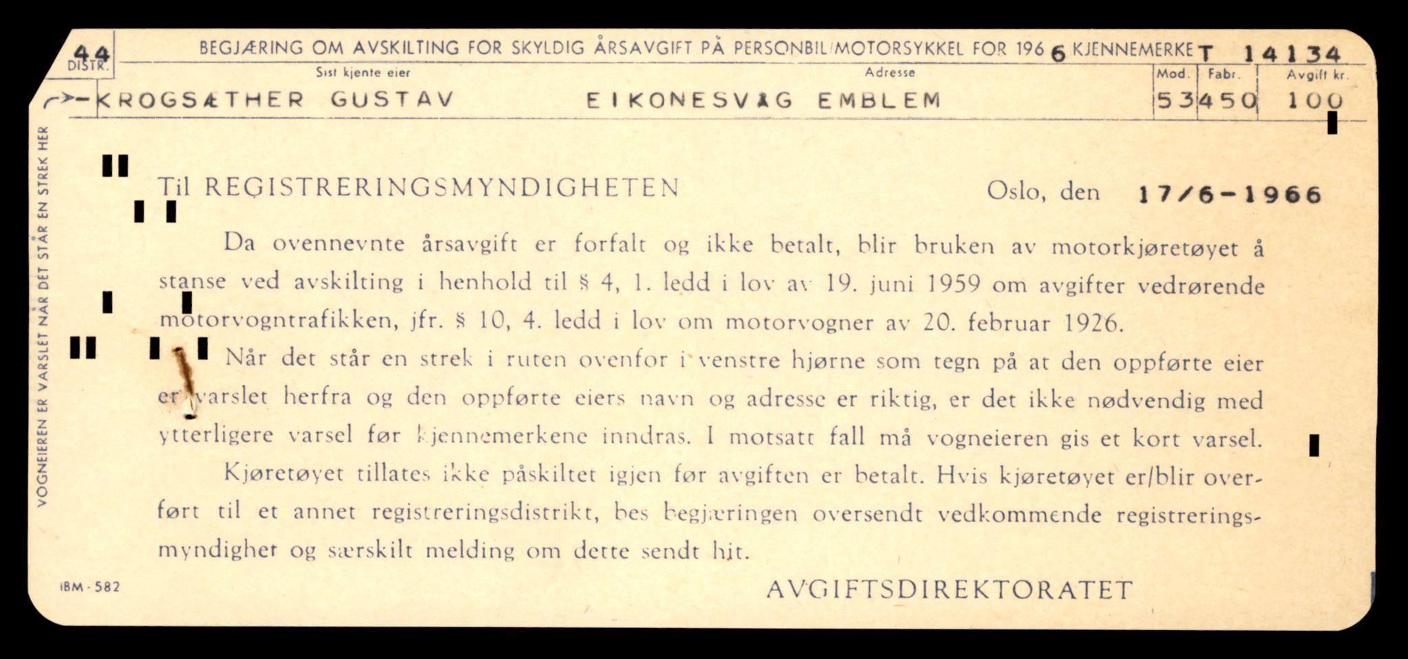 Møre og Romsdal vegkontor - Ålesund trafikkstasjon, AV/SAT-A-4099/F/Fe/L0043: Registreringskort for kjøretøy T 14080 - T 14204, 1927-1998, p. 1369