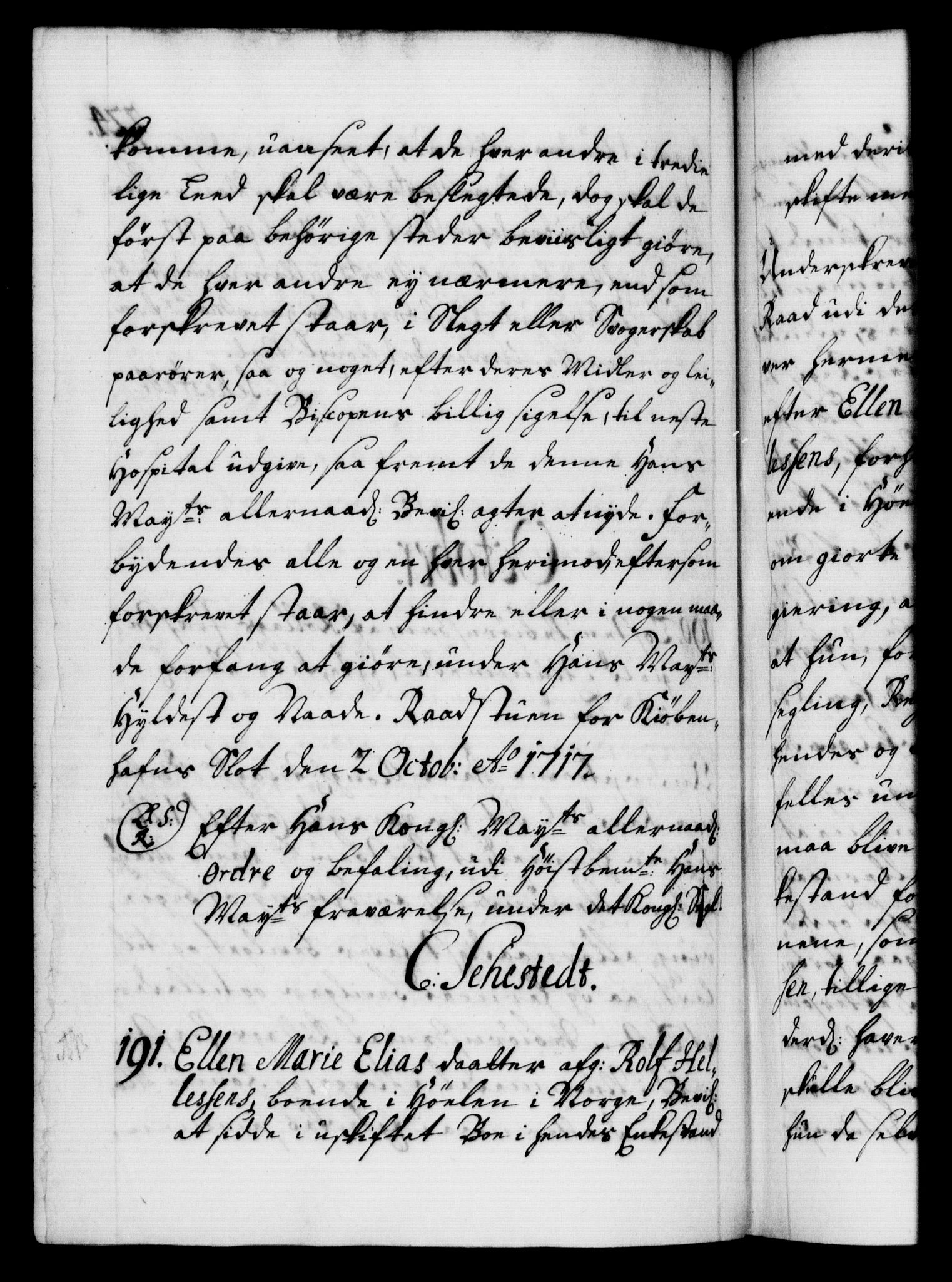 Danske Kanselli 1572-1799, AV/RA-EA-3023/F/Fc/Fca/Fcaa/L0022: Norske registre, 1716-1719, p. 224b