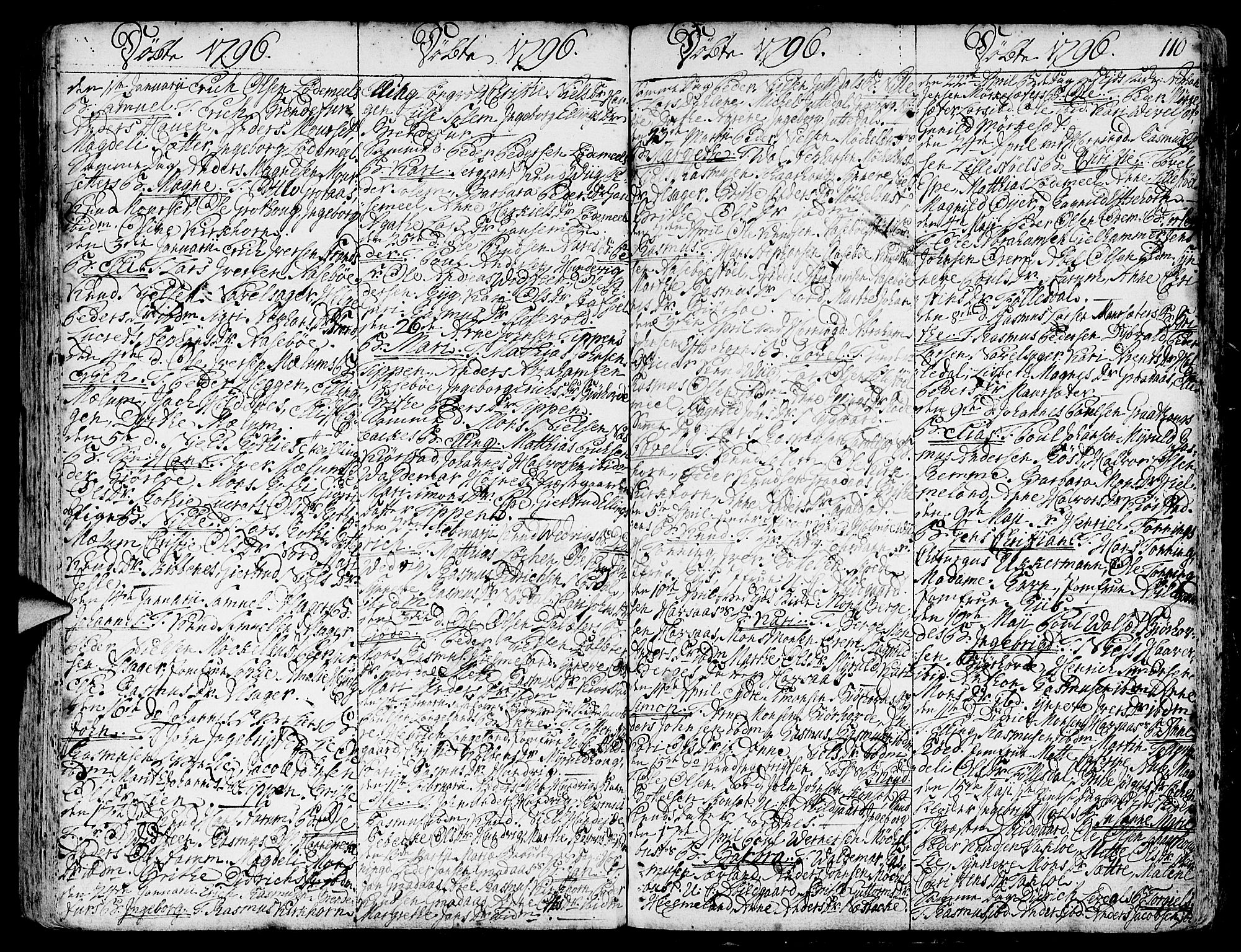 Eid sokneprestembete, AV/SAB-A-82301/H/Haa/Haaa/L0003: Parish register (official) no. A 3, 1770-1805, p. 110