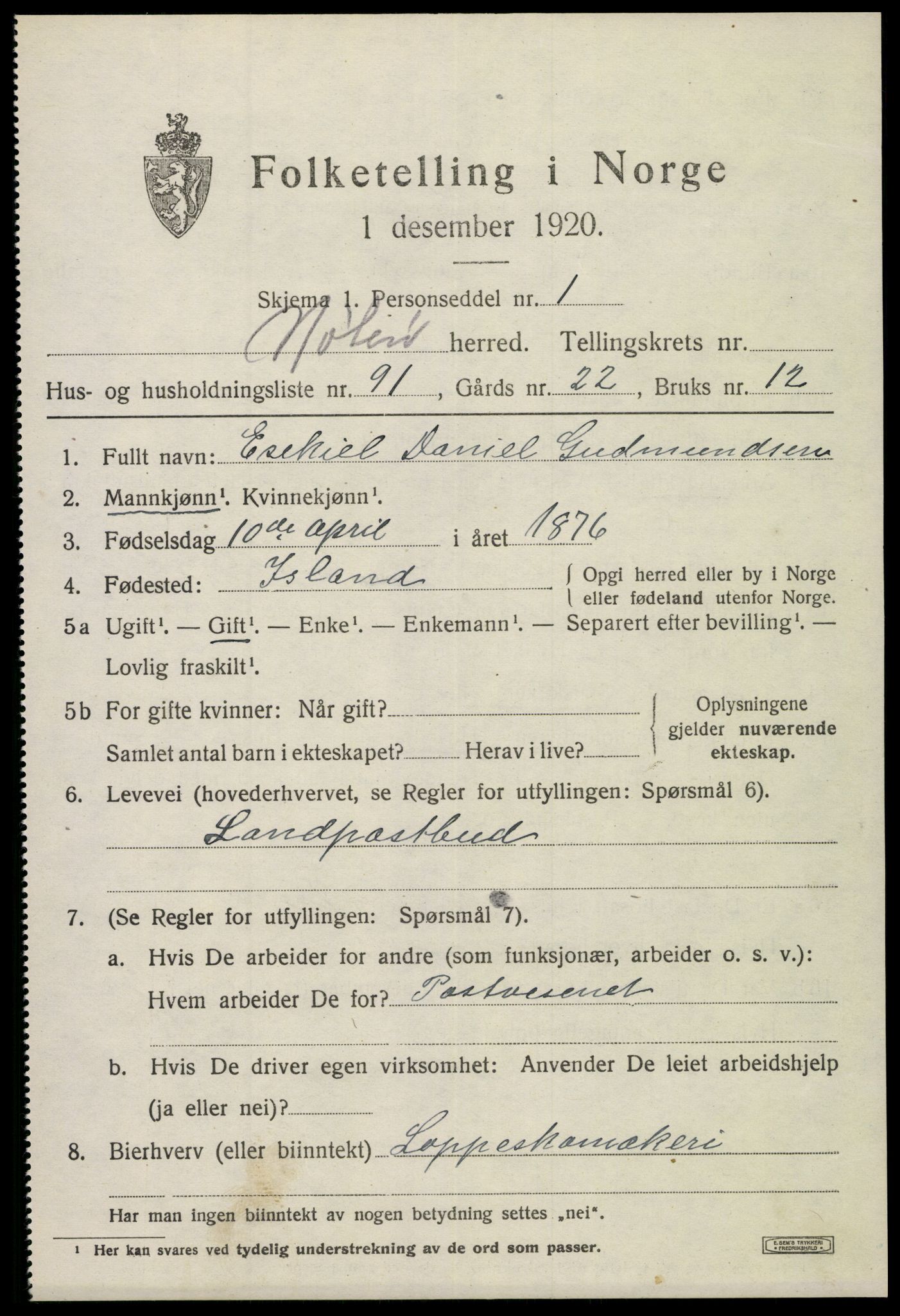 SAKO, 1920 census for Nøtterøy, 1920, p. 8427