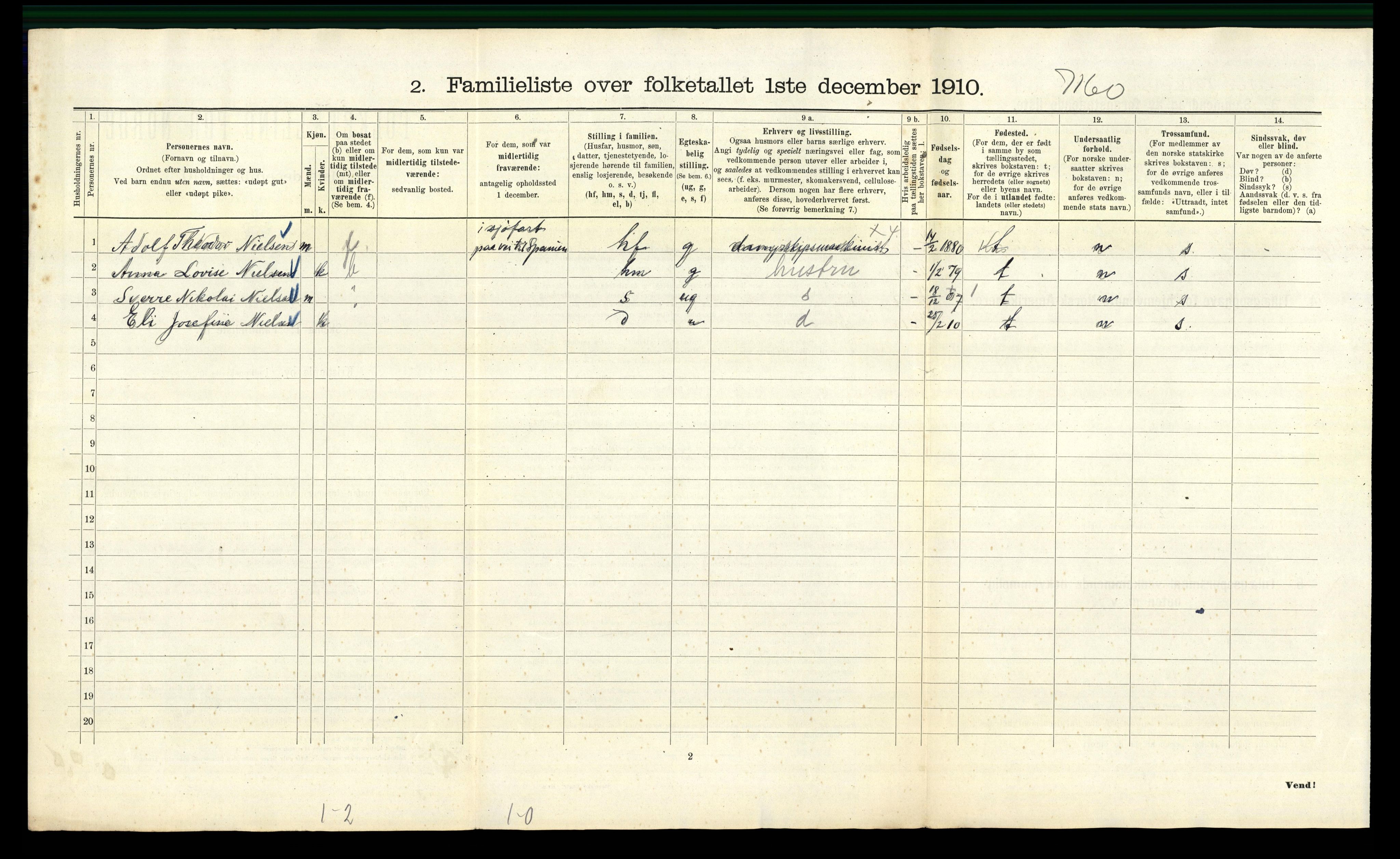 RA, 1910 census for Kristiania, 1910, p. 14228