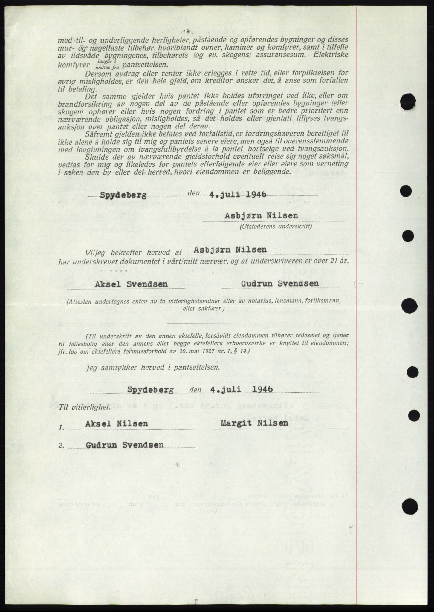 Moss sorenskriveri, SAO/A-10168: Mortgage book no. B15, 1946-1946, Diary no: : 1549/1946