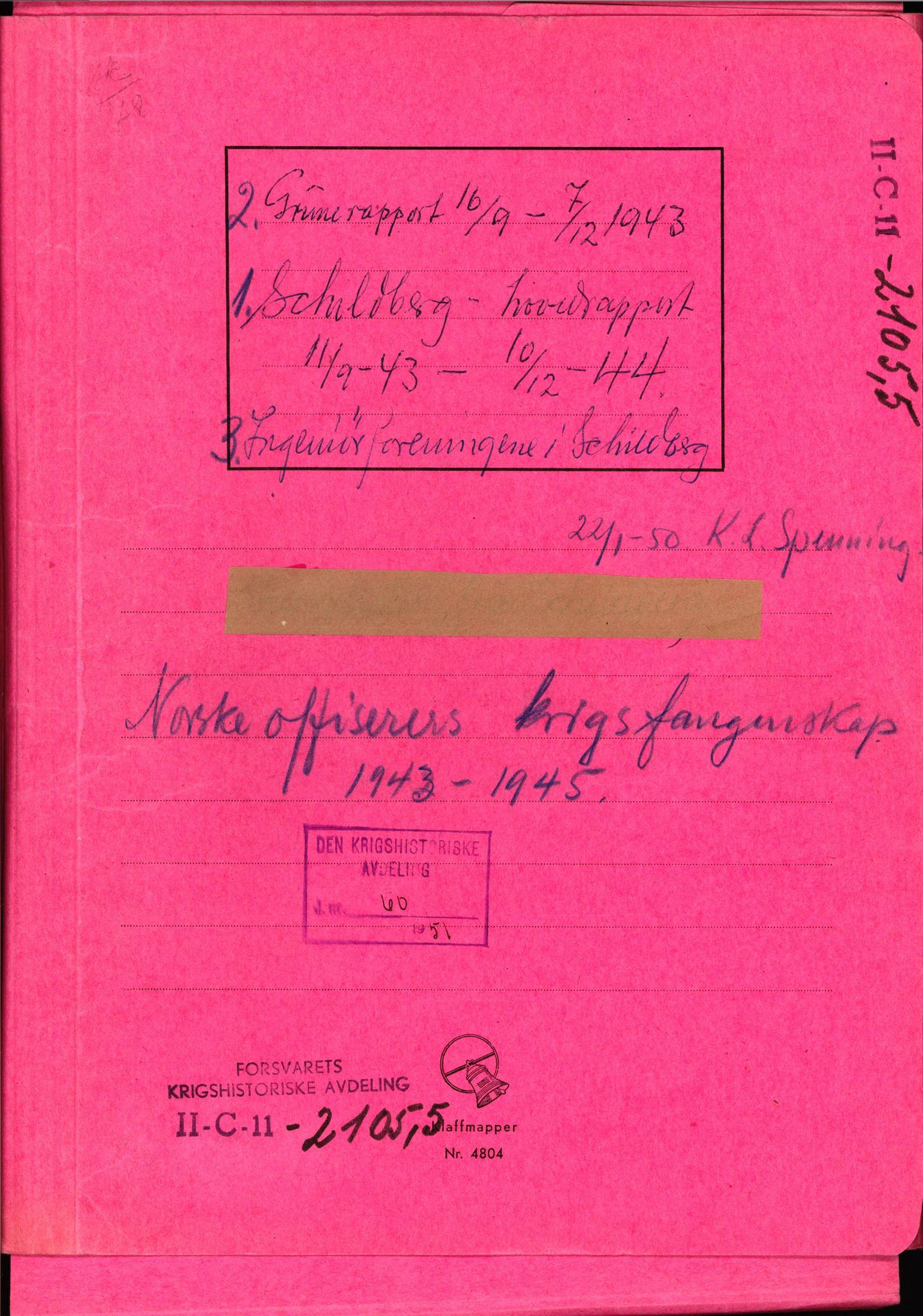 Forsvaret, Forsvarets krigshistoriske avdeling, AV/RA-RAFA-2017/Y/Yf/L0203: II-C-11-2105  -  Norske offiserer i krigsfangenskap, 1940-1948, p. 642