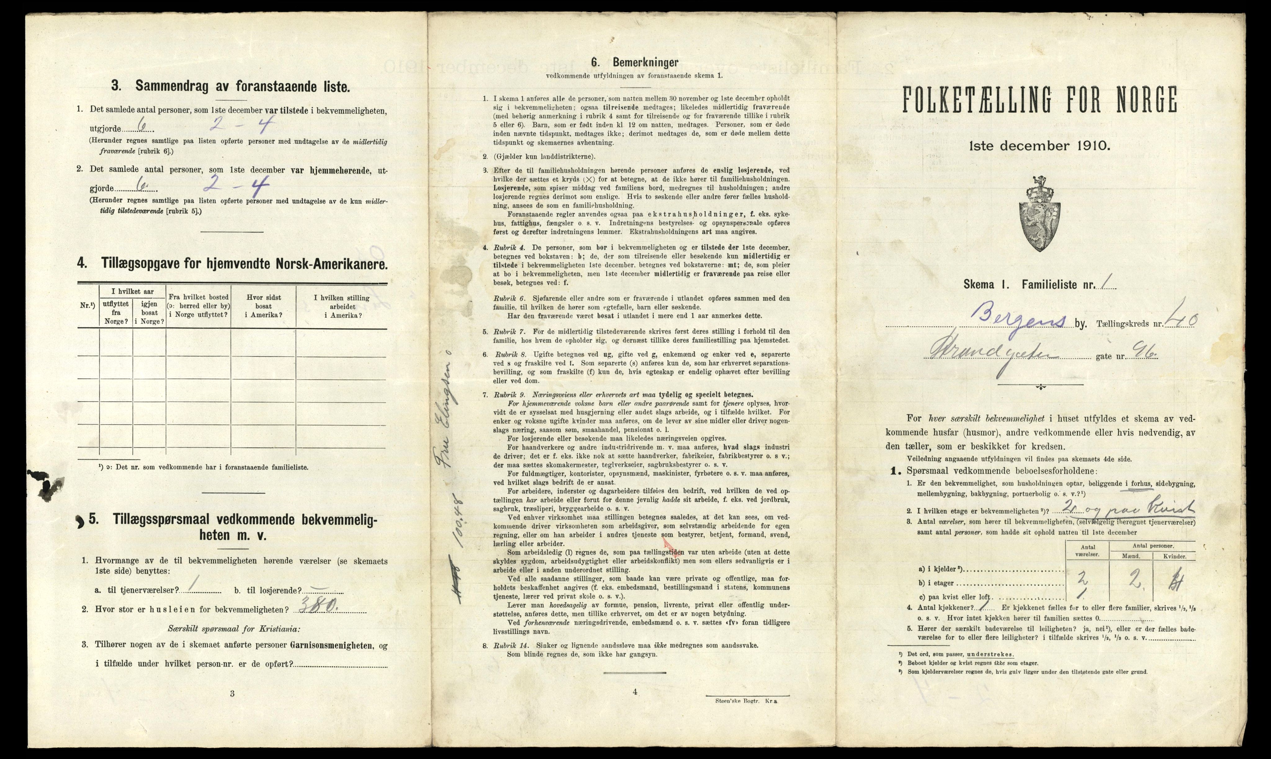 RA, 1910 census for Bergen, 1910, p. 13811