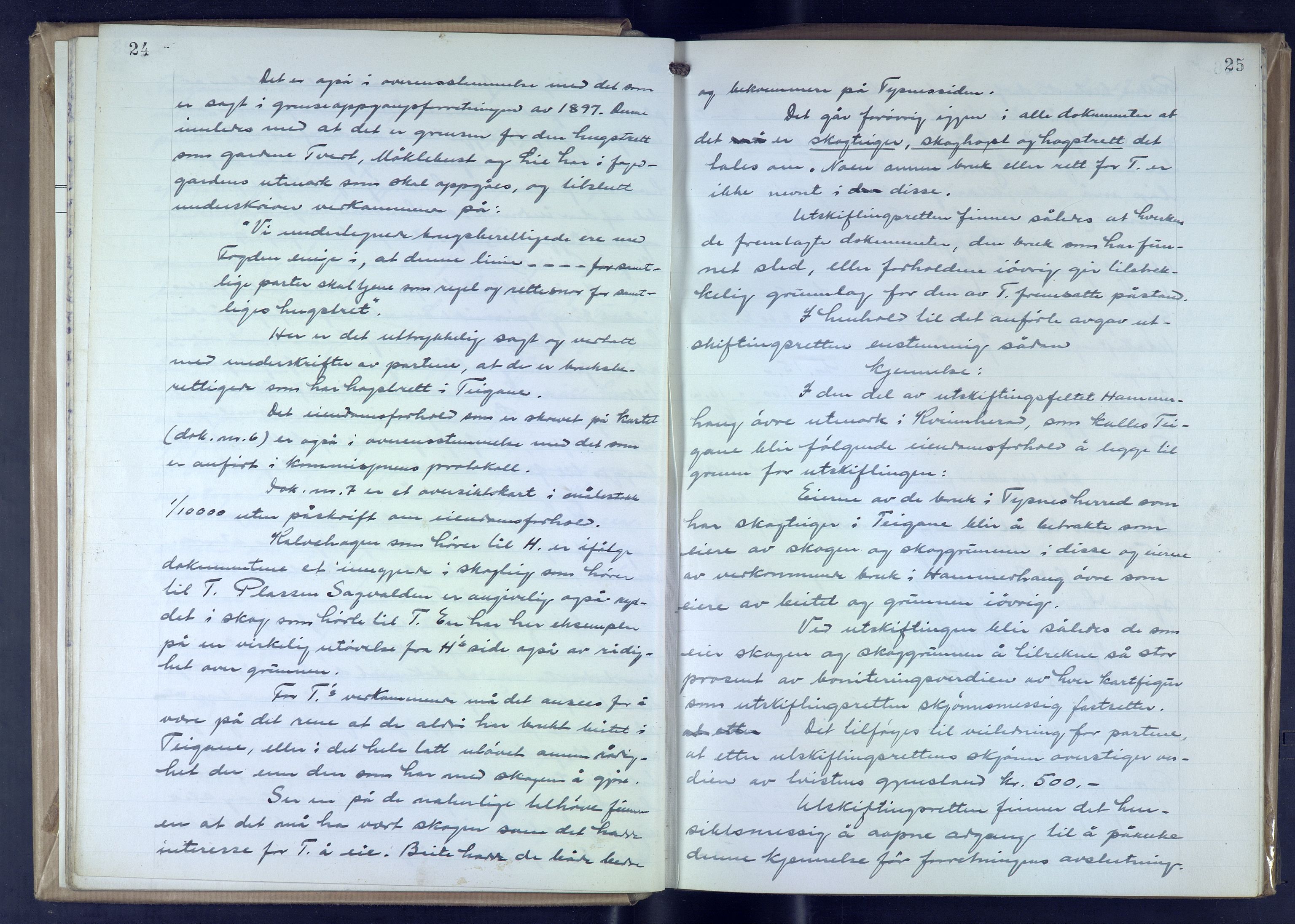 Hordaland jordskiftedøme - VII Indre Sunnhordland jordskiftedistrikt, AV/SAB-A-7401/A/Aa/L0025: Forhandlingsprotokoll, 1946-1952, p. 24-25
