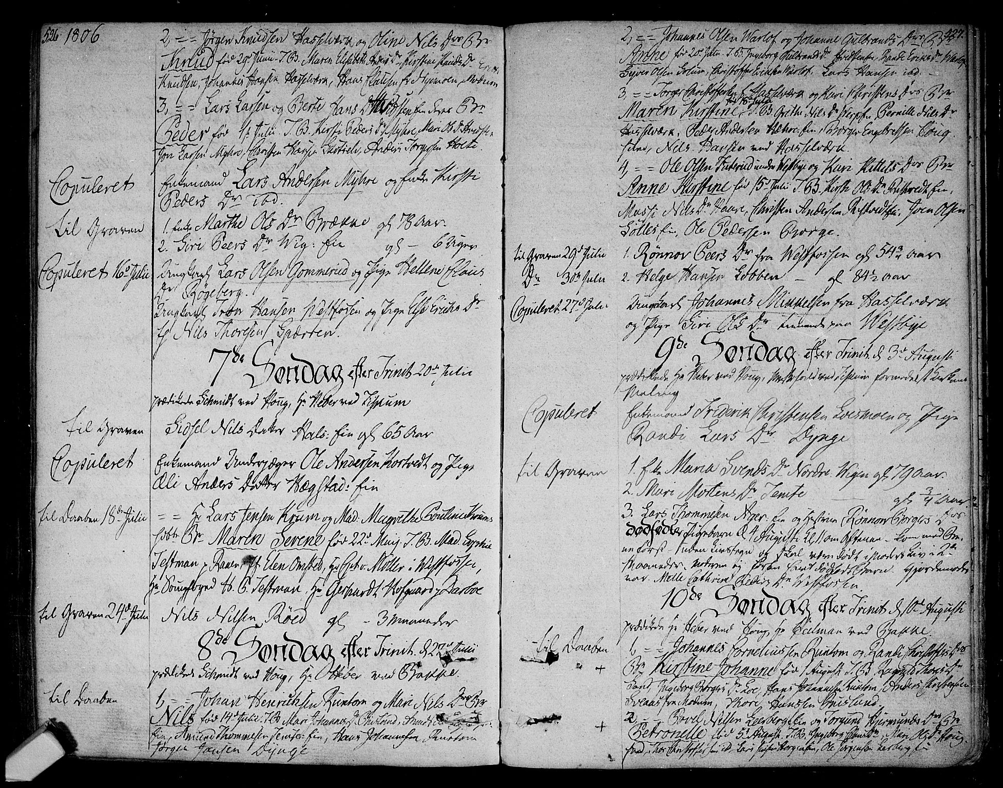 Eiker kirkebøker, AV/SAKO-A-4/F/Fa/L0009: Parish register (official) no. I 9, 1789-1806, p. 526-527