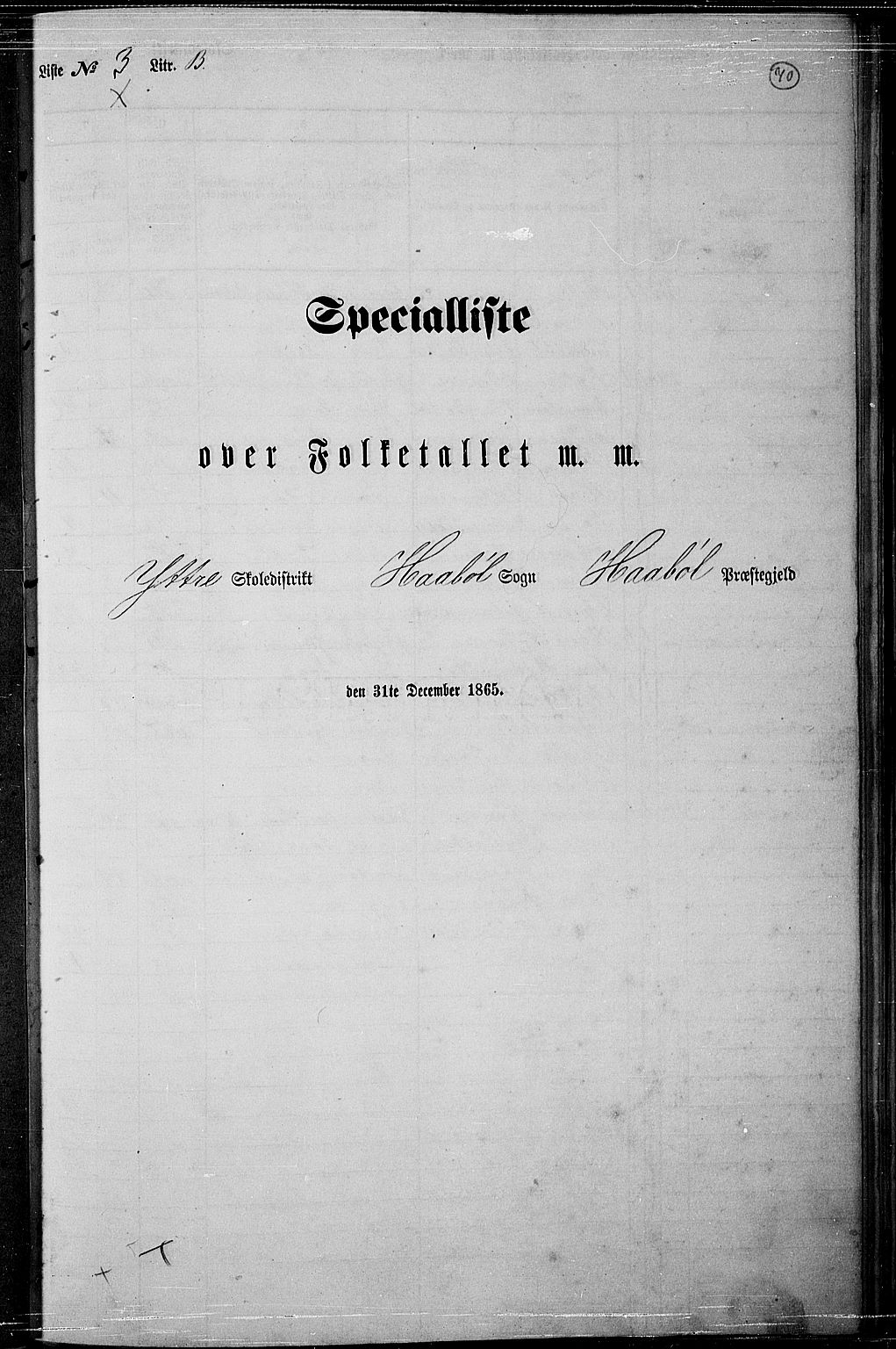 RA, 1865 census for Hobøl, 1865, p. 61
