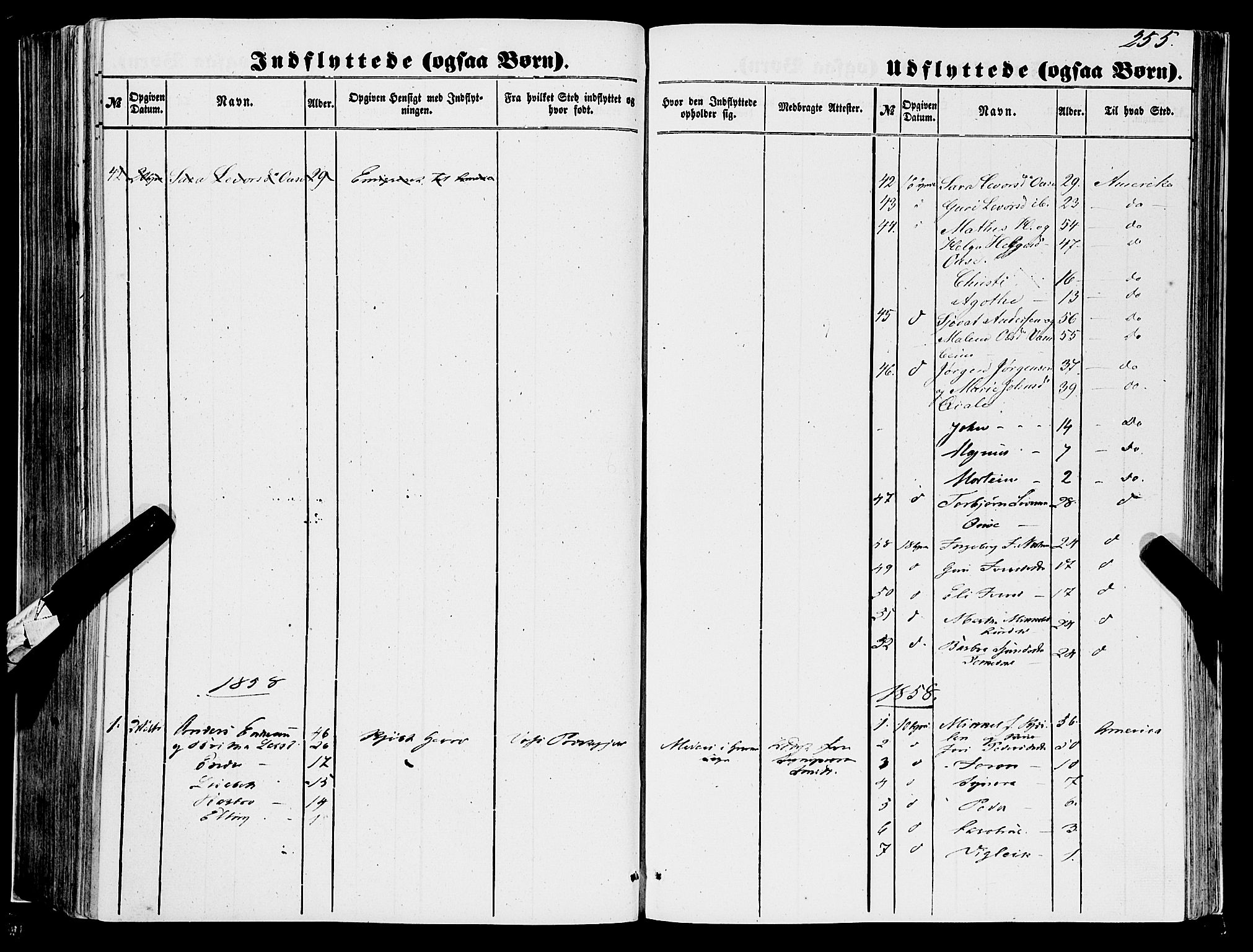 Ulvik sokneprestembete, SAB/A-78801/H/Haa: Parish register (official) no. A 13, 1853-1863, p. 255