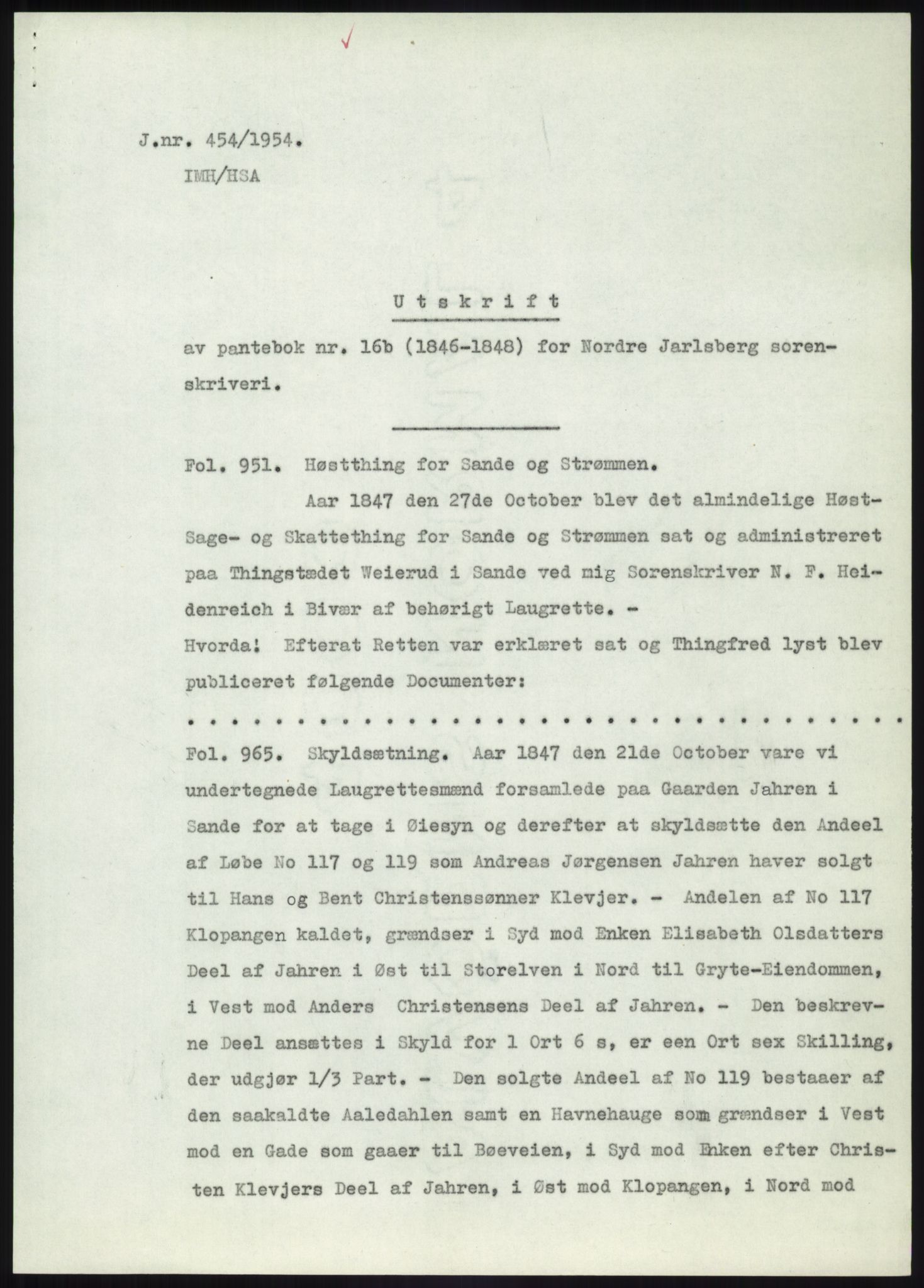 Statsarkivet i Kongsberg, SAKO/A-0001, 1944-1954, p. 85