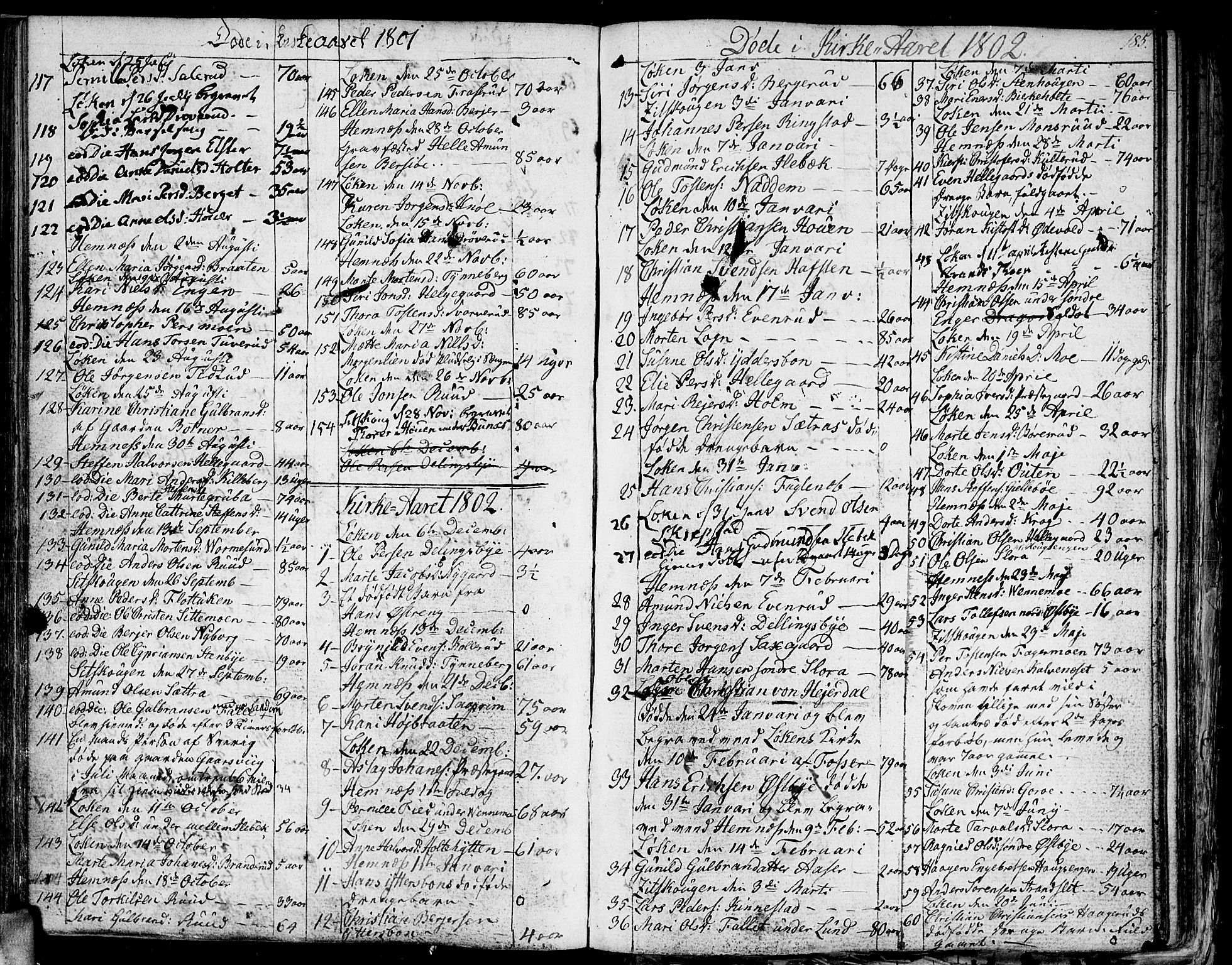 Høland prestekontor Kirkebøker, AV/SAO-A-10346a/F/Fa/L0006: Parish register (official) no. I 6, 1794-1814, p. 185