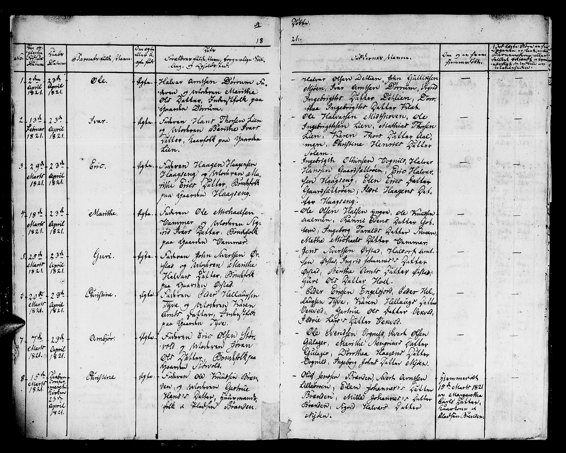 Ministerialprotokoller, klokkerbøker og fødselsregistre - Sør-Trøndelag, SAT/A-1456/678/L0897: Parish register (official) no. 678A06-07, 1821-1847, p. 2