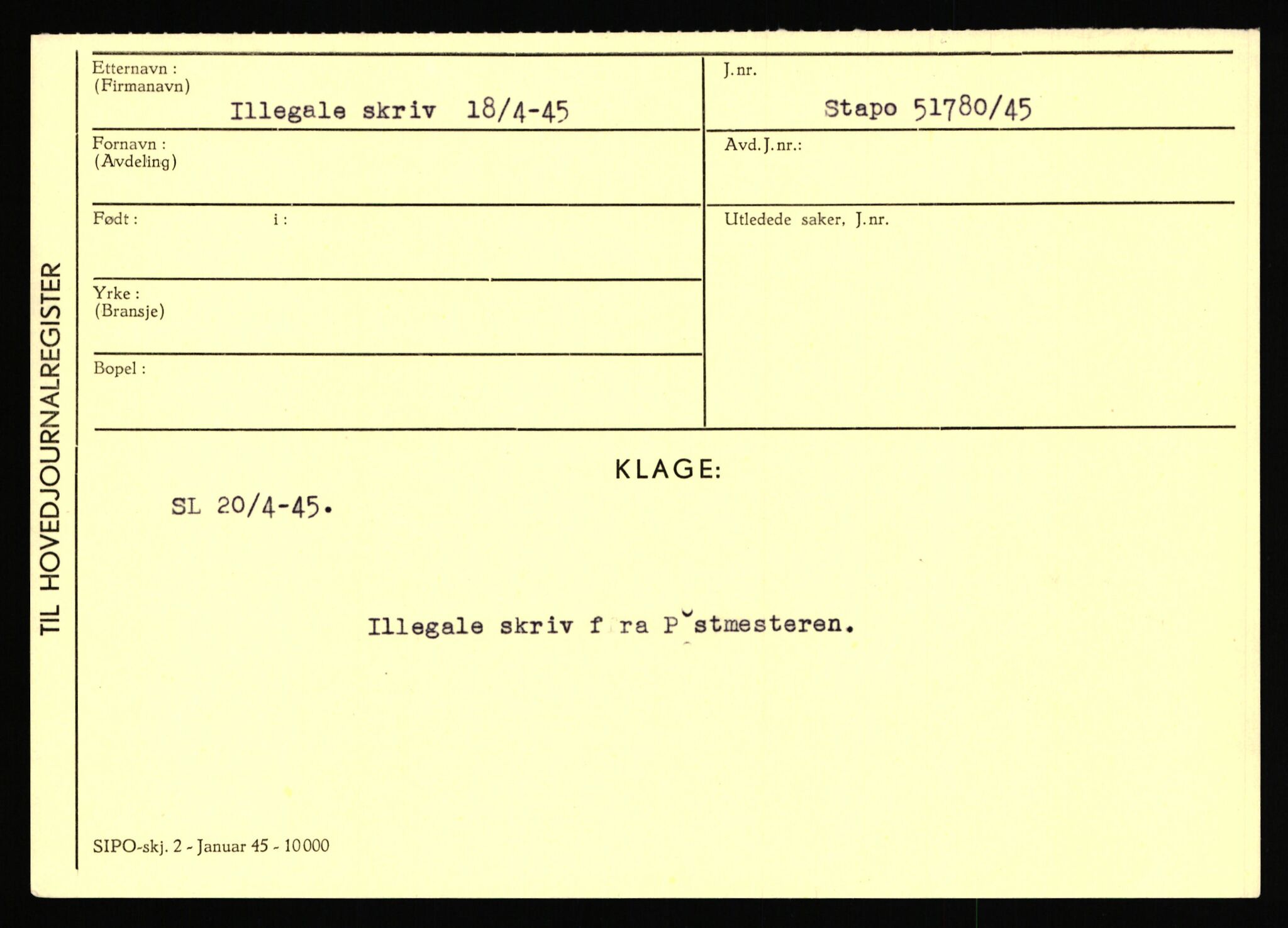 Statspolitiet - Hovedkontoret / Osloavdelingen, AV/RA-S-1329/C/Ca/L0007: Hol - Joelsen, 1943-1945, p. 2162