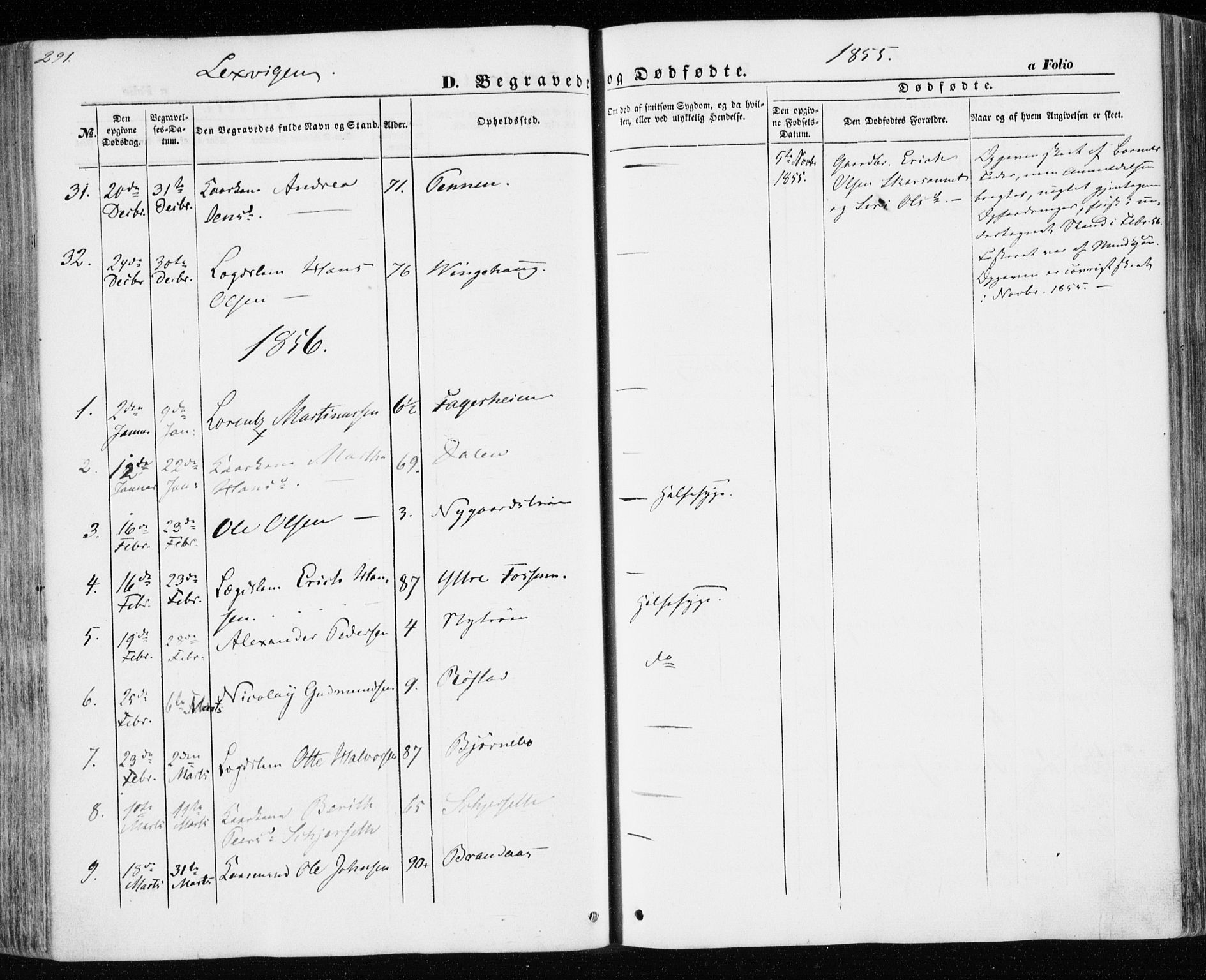 Ministerialprotokoller, klokkerbøker og fødselsregistre - Nord-Trøndelag, SAT/A-1458/701/L0008: Parish register (official) no. 701A08 /1, 1854-1863, p. 291