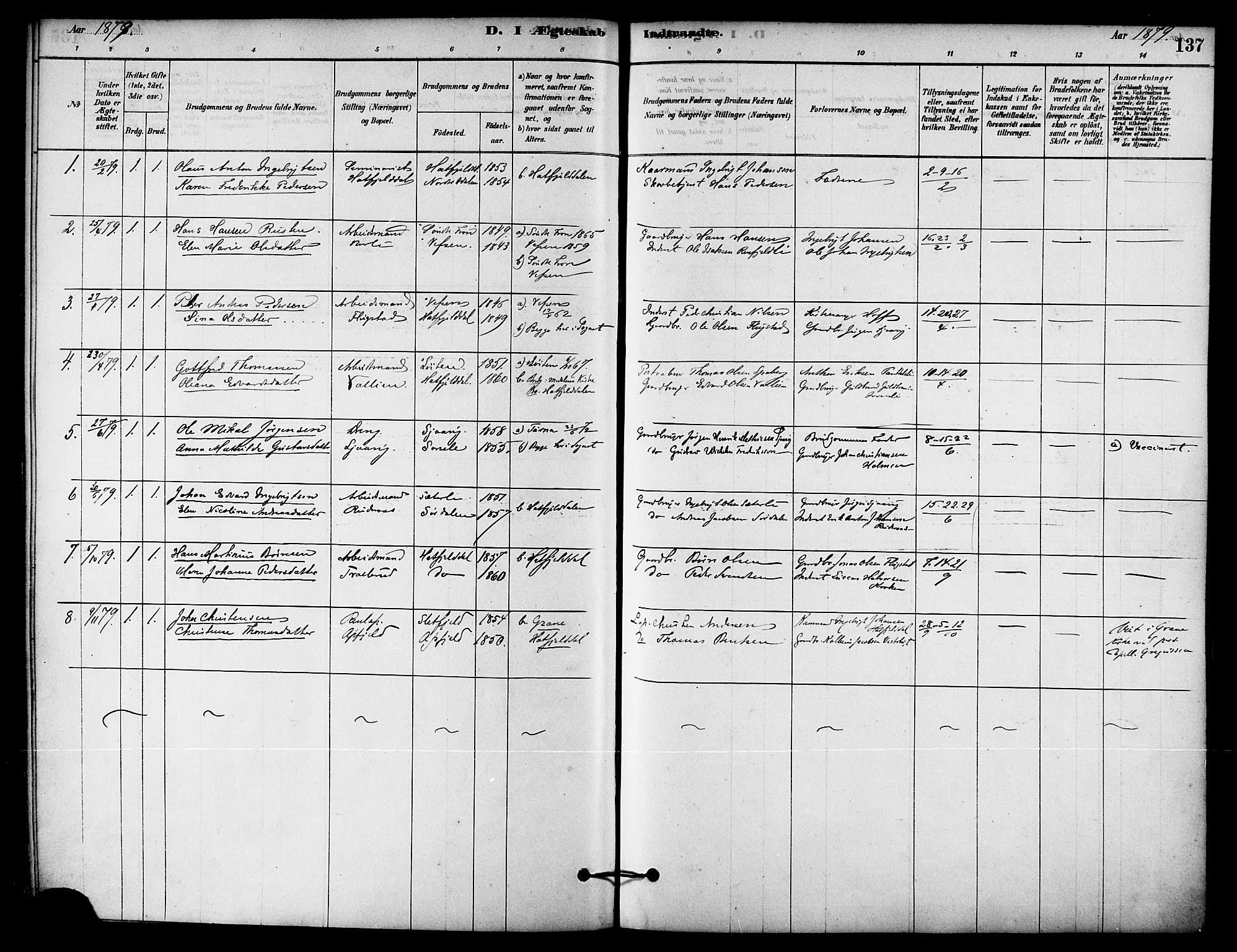 Ministerialprotokoller, klokkerbøker og fødselsregistre - Nordland, AV/SAT-A-1459/823/L0325: Parish register (official) no. 823A02, 1878-1898, p. 137